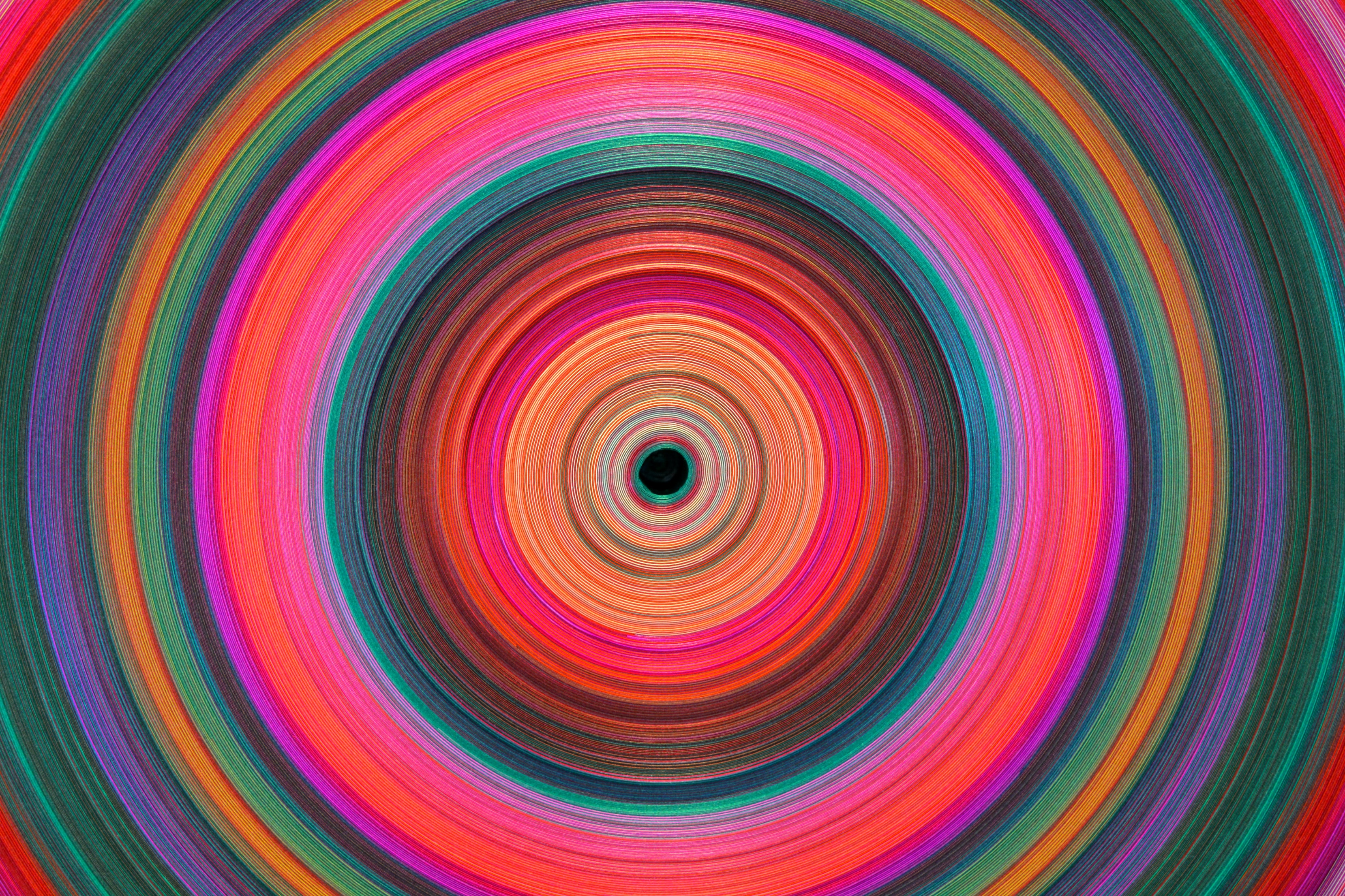Download mobile wallpaper Motley, Circles, Multicolored, Bright, Texture, Abstract for free.