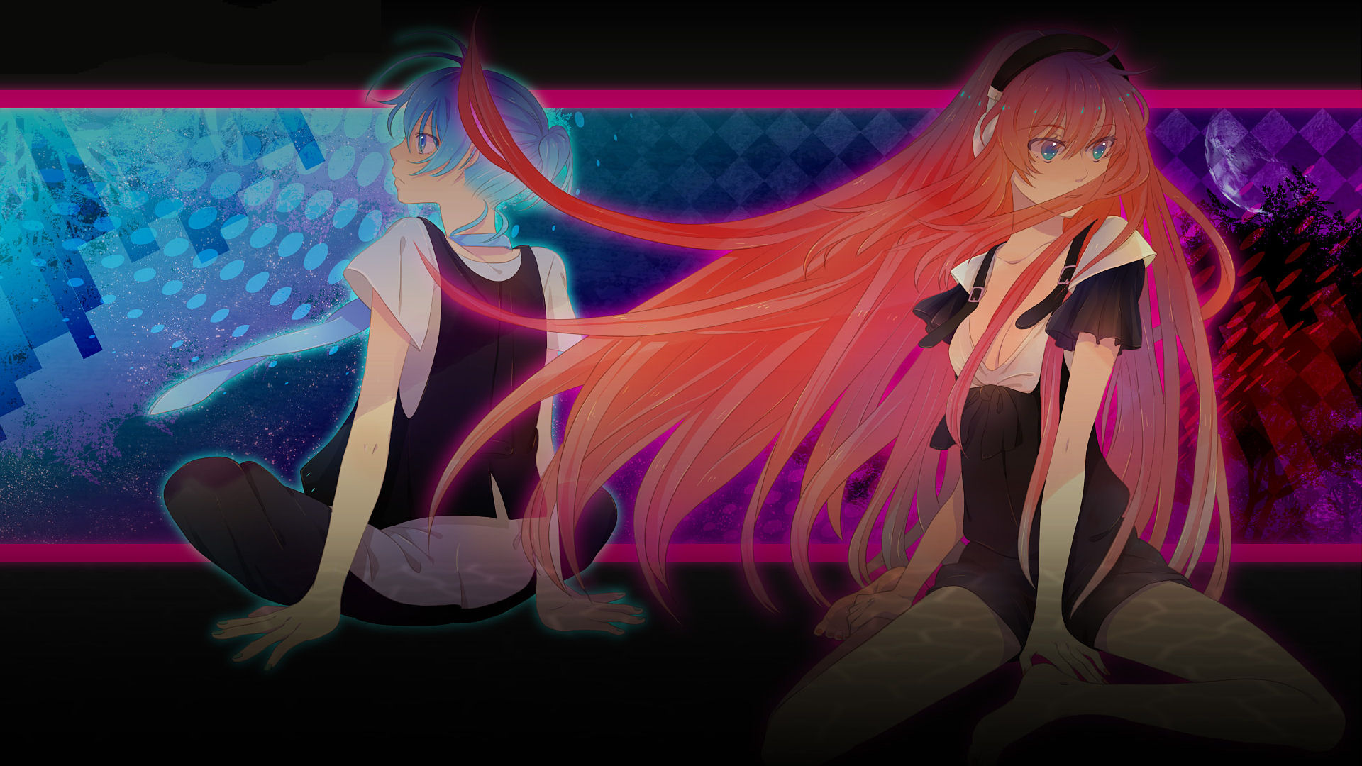 Free download wallpaper Anime, Vocaloid, Hatsune Miku, Luka Megurine on your PC desktop