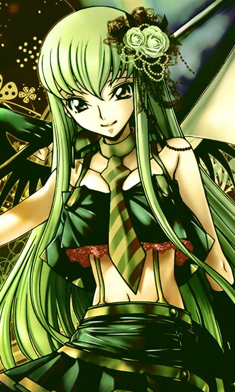 Download mobile wallpaper Anime, Green Hair, Green Eyes, Code Geass, Long Hair, C C (Code Geass) for free.