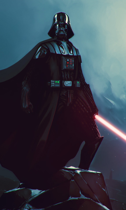 Download mobile wallpaper Star Wars, Sci Fi, Lightsaber, Darth Vader for free.