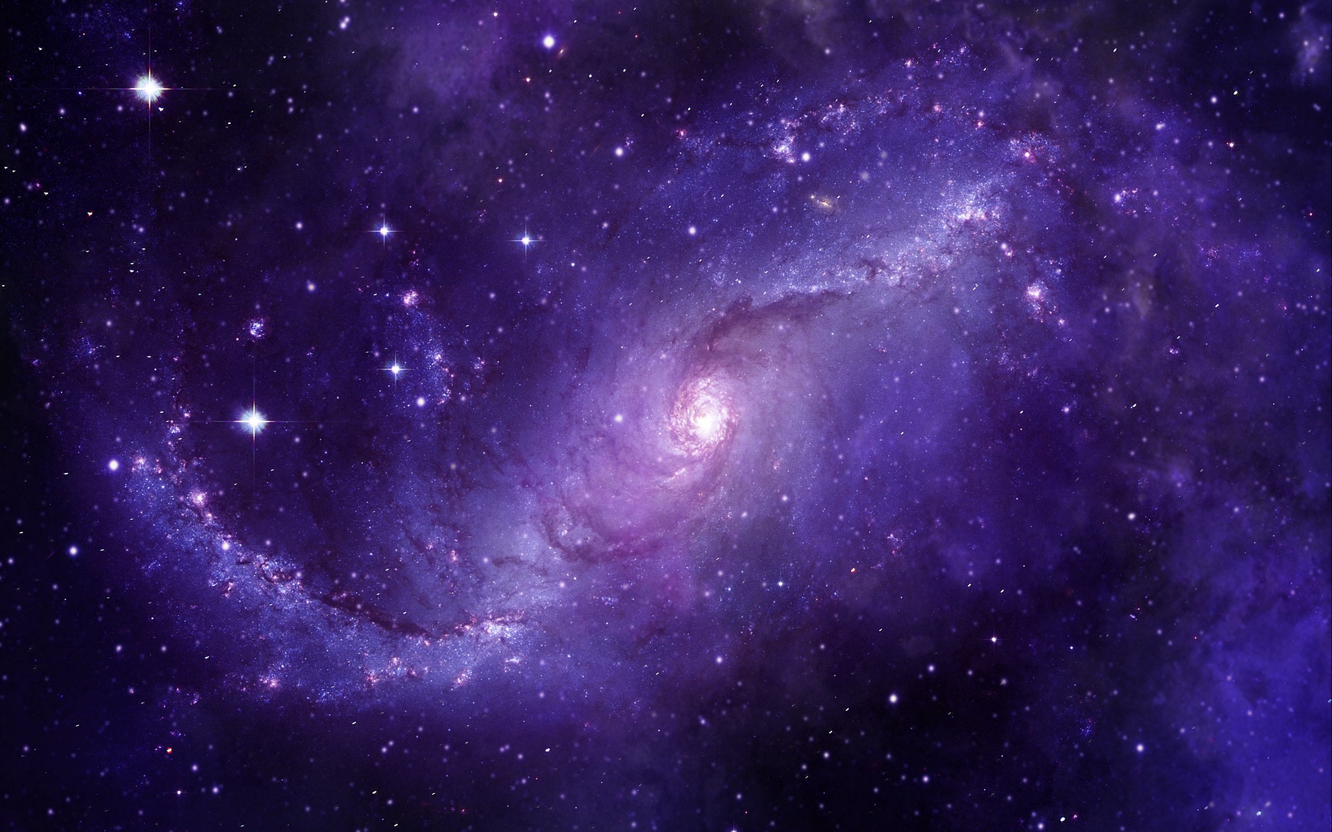 Free download wallpaper Stars, Galaxy, Space, Purple, Sci Fi on your PC desktop