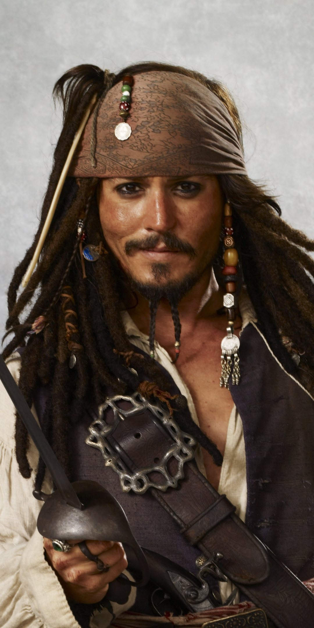 Download mobile wallpaper Pirates Of The Caribbean, Johnny Depp, Beard, Pirate, Movie, Long Hair, Jack Sparrow, Actor for free.