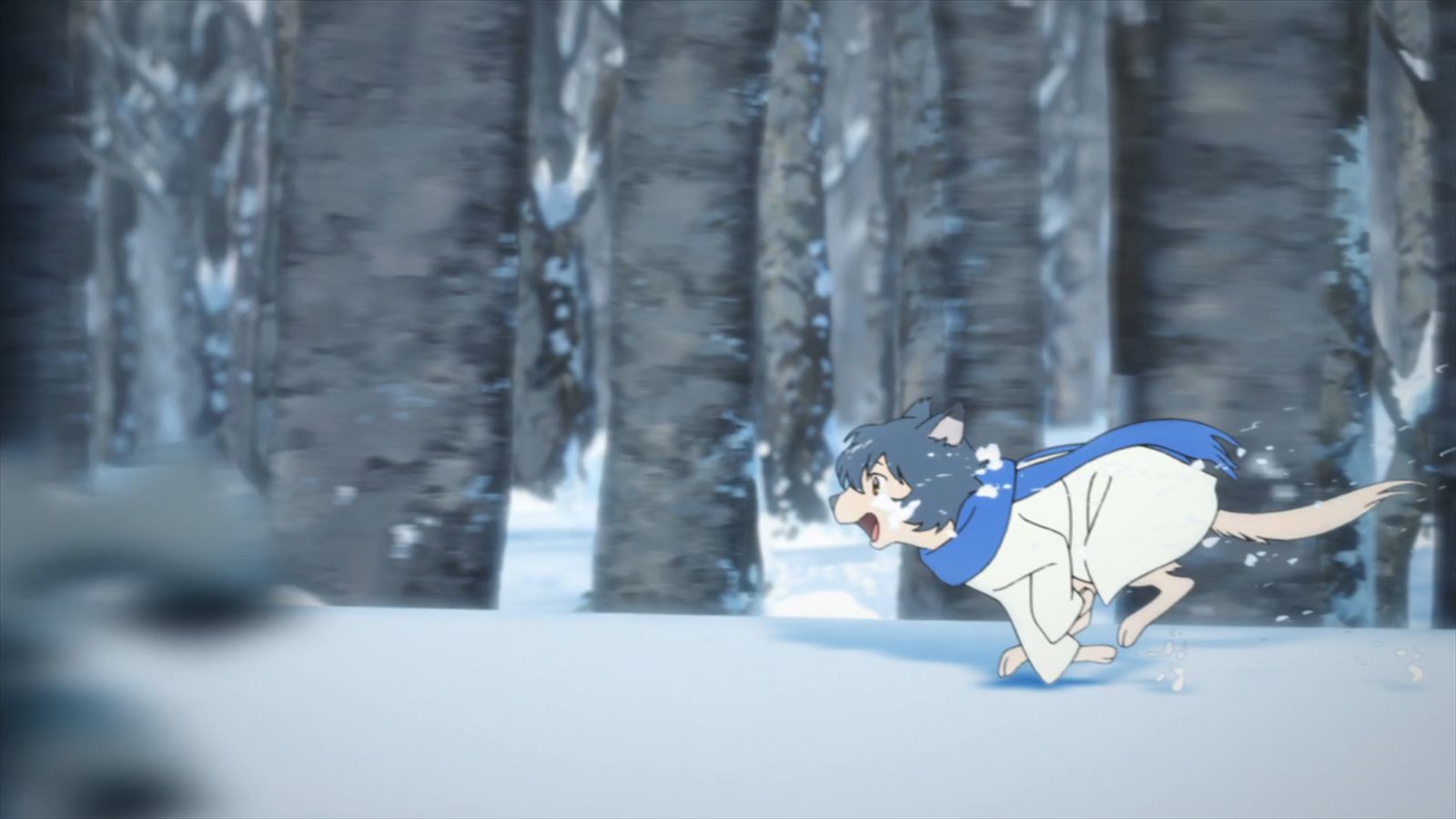 626133 Hintergrundbild herunterladen animes, ame & yuki die wolfskinder, ame (wolfskinder), süß, wald, lächeln, winter - Bildschirmschoner und Bilder kostenlos