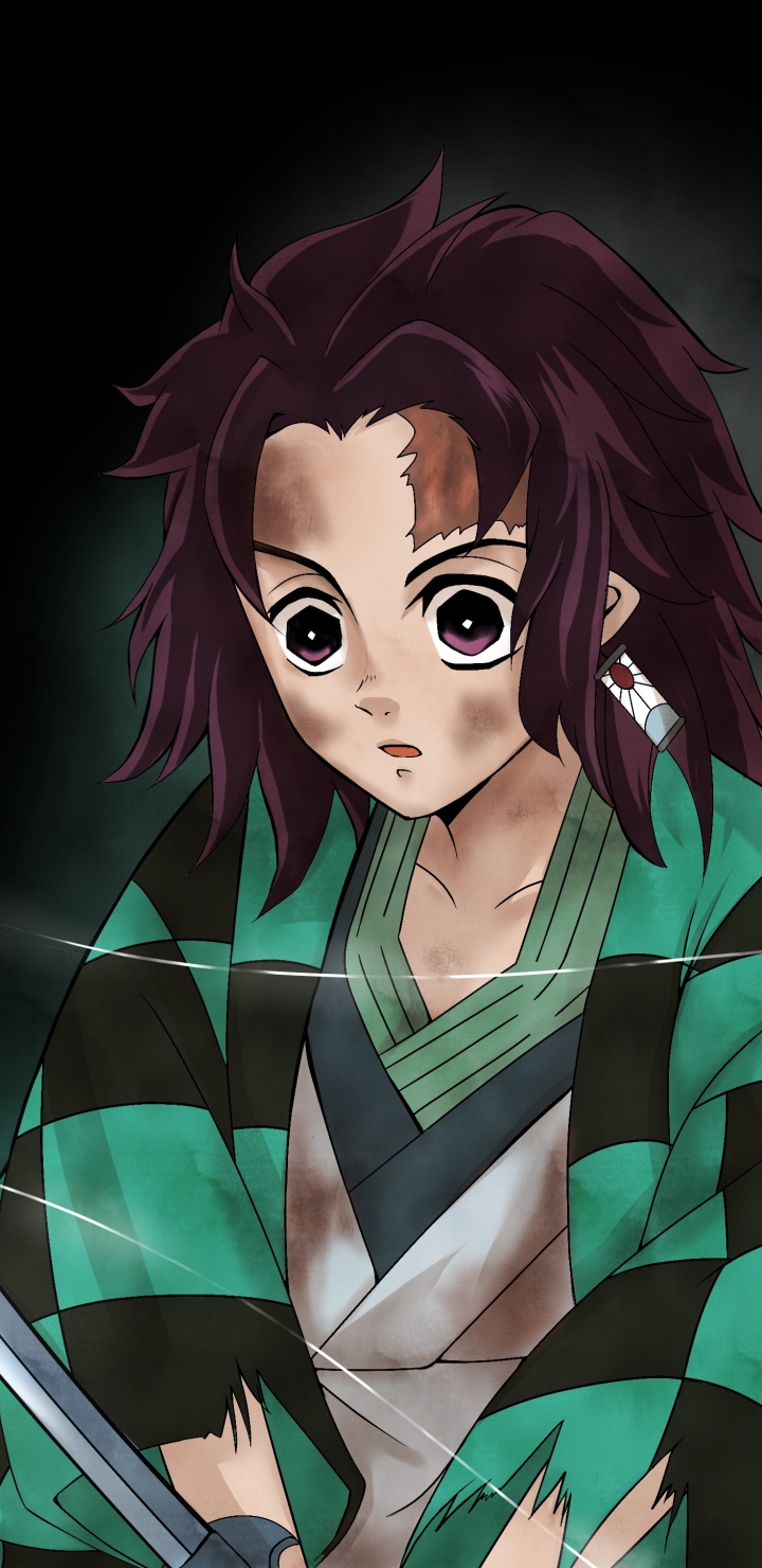 Handy-Wallpaper Animes, Demon Slayer, Tanjiro Kamado kostenlos herunterladen.