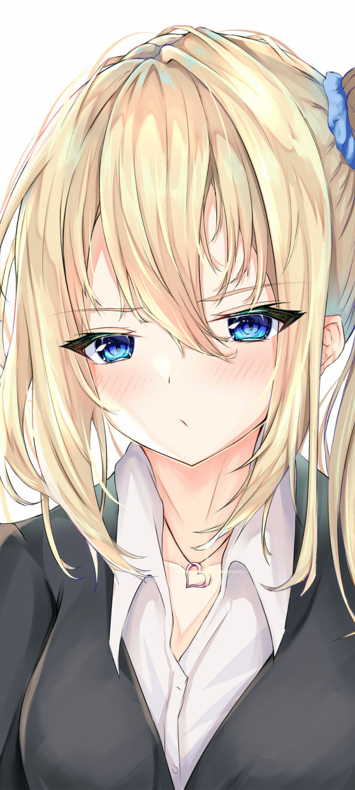 anime, kaguya sama: love is war, face, blue eyes, blonde, blush, ai hayasaka
