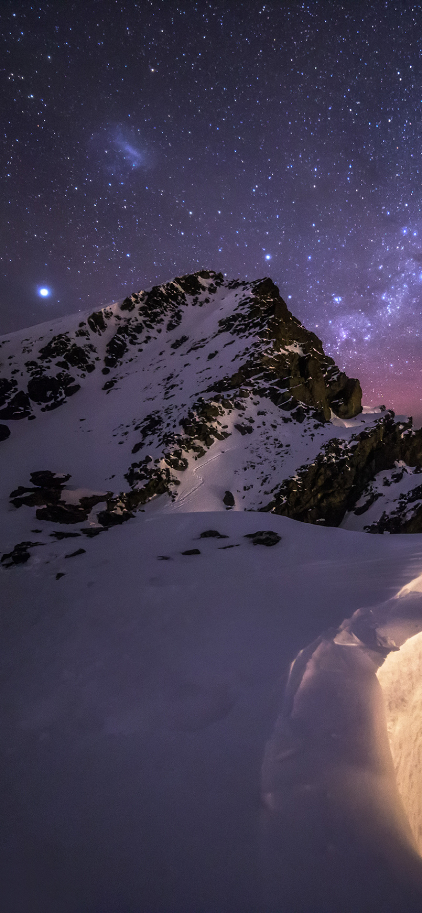 Download mobile wallpaper Night, Mountain, Earth for free.