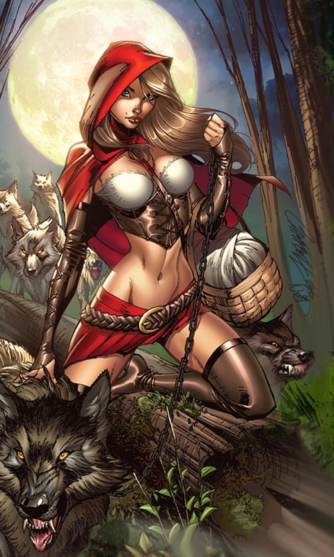 Download mobile wallpaper Comics, Red Riding Hood, Grimm Fairy Tales for free.