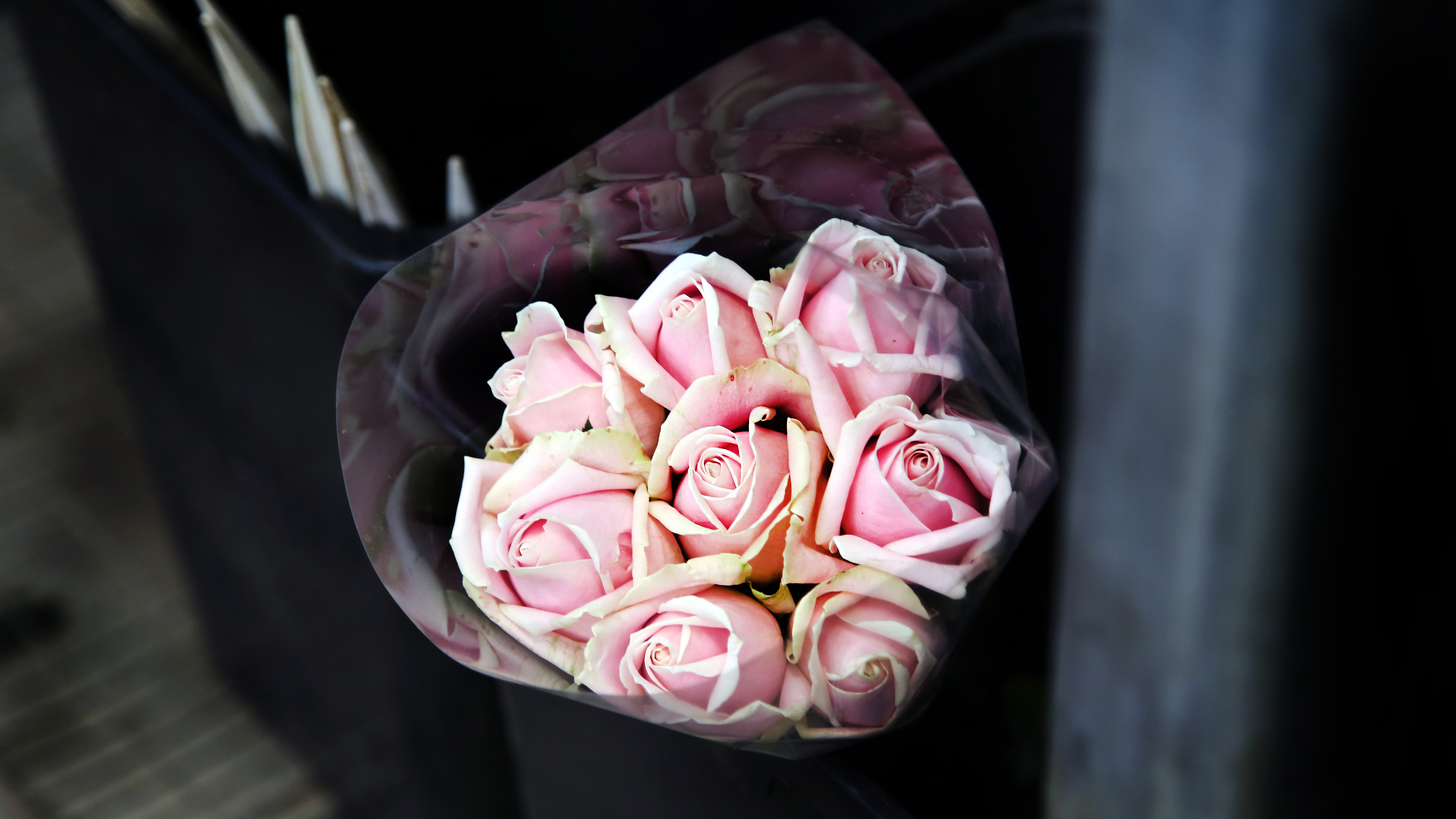 Download mobile wallpaper Bouquet, Flowers, Pink, Roses for free.