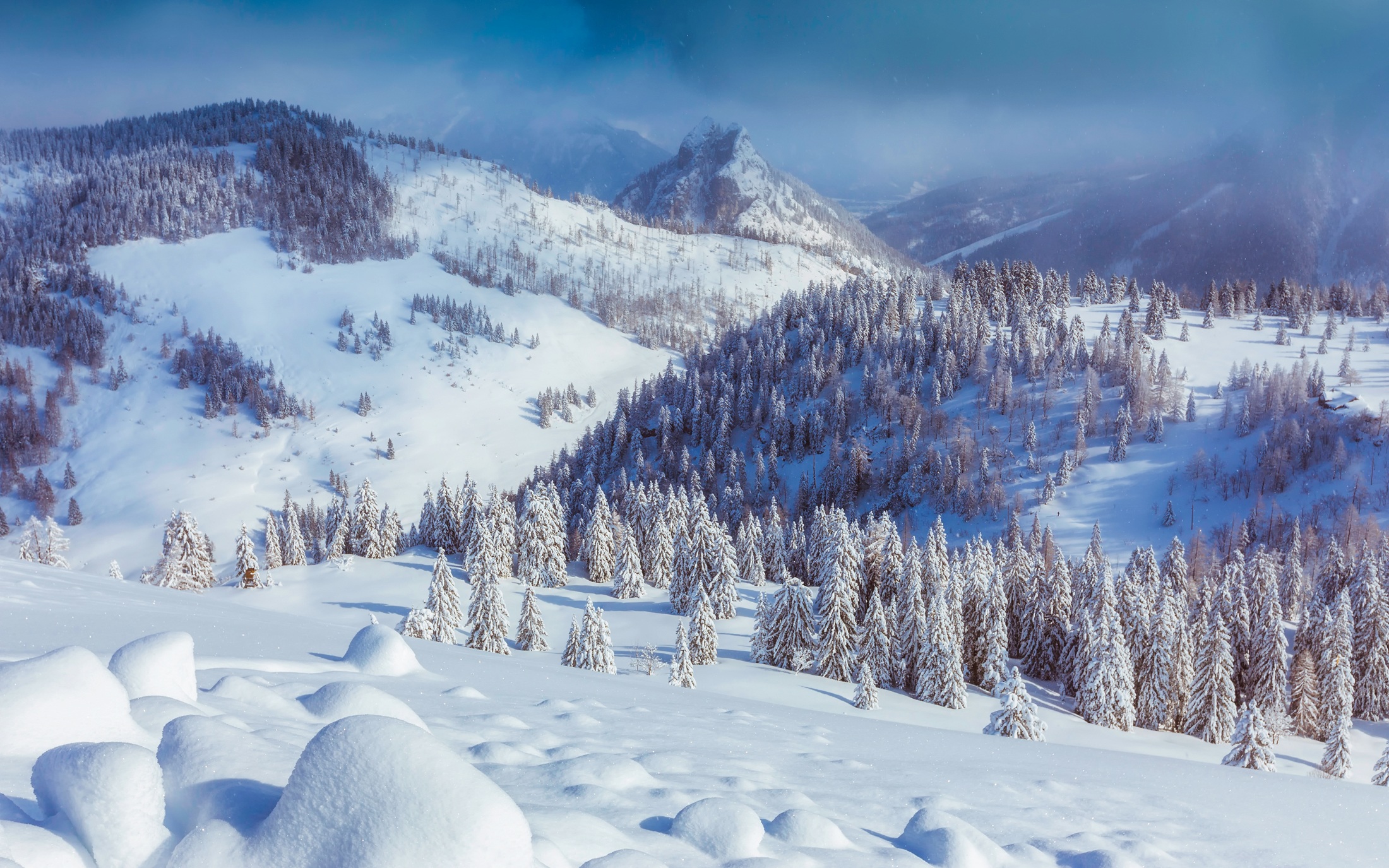 Скачати мобільні шпалери Сніг, Австрія, Гори, Долина, Природа безкоштовно.