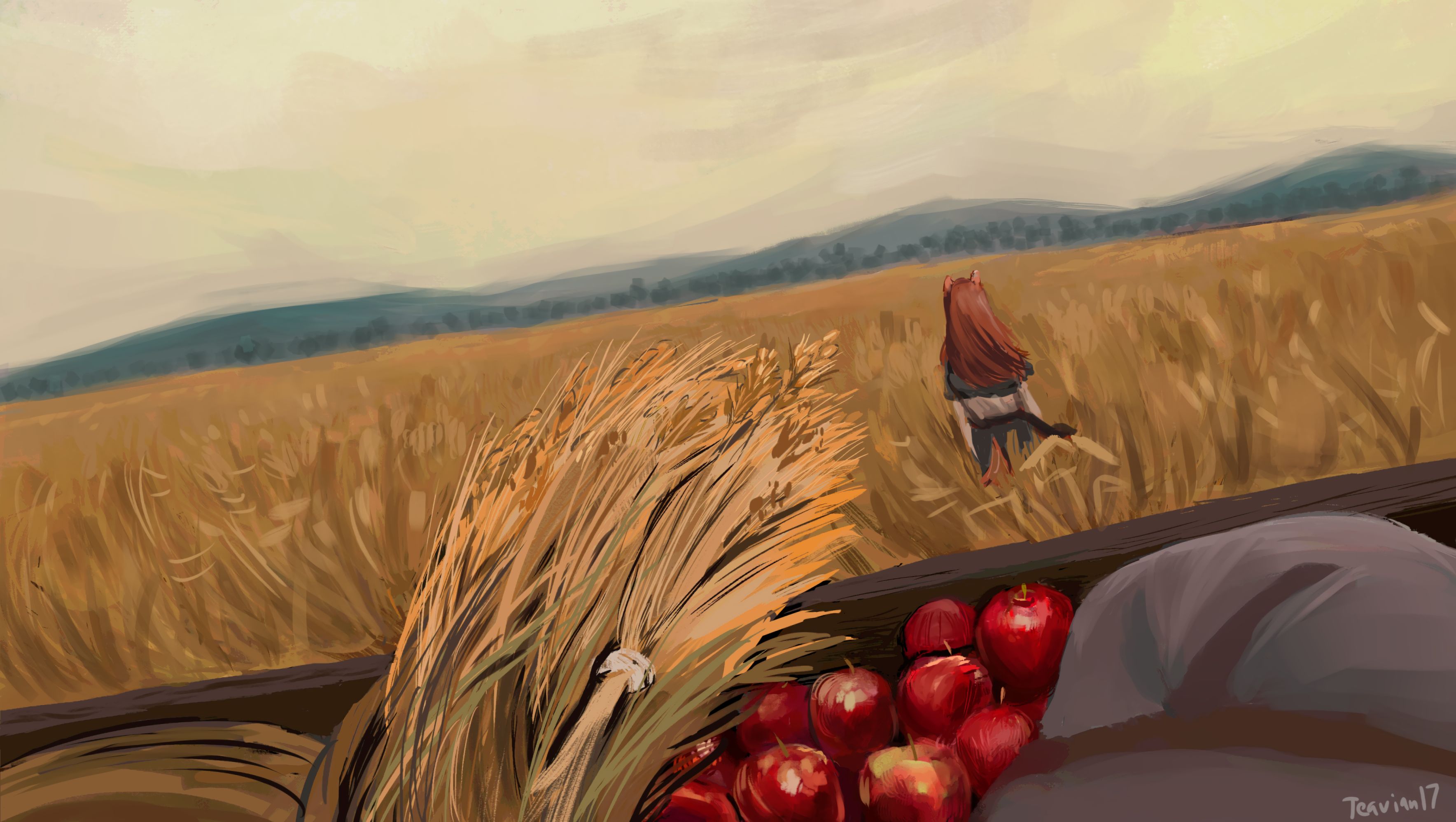 Free download wallpaper Anime, Apple, Wheat, Holo (Spice & Wolf), Spice And Wolf on your PC desktop