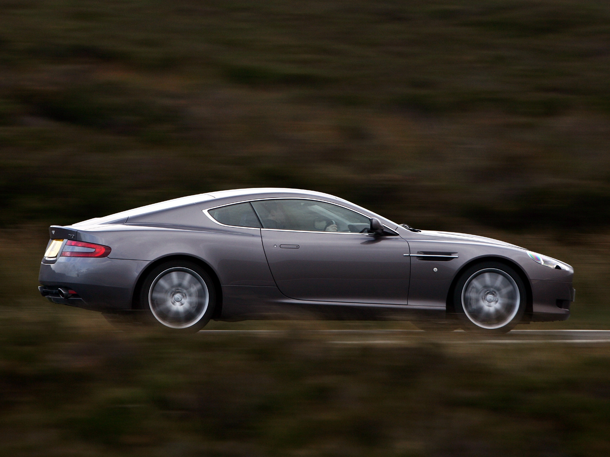 Free download wallpaper Auto, Side View, Speed, Style, 2004, Db9, Nature, Aston Martin, Grey, Cars on your PC desktop