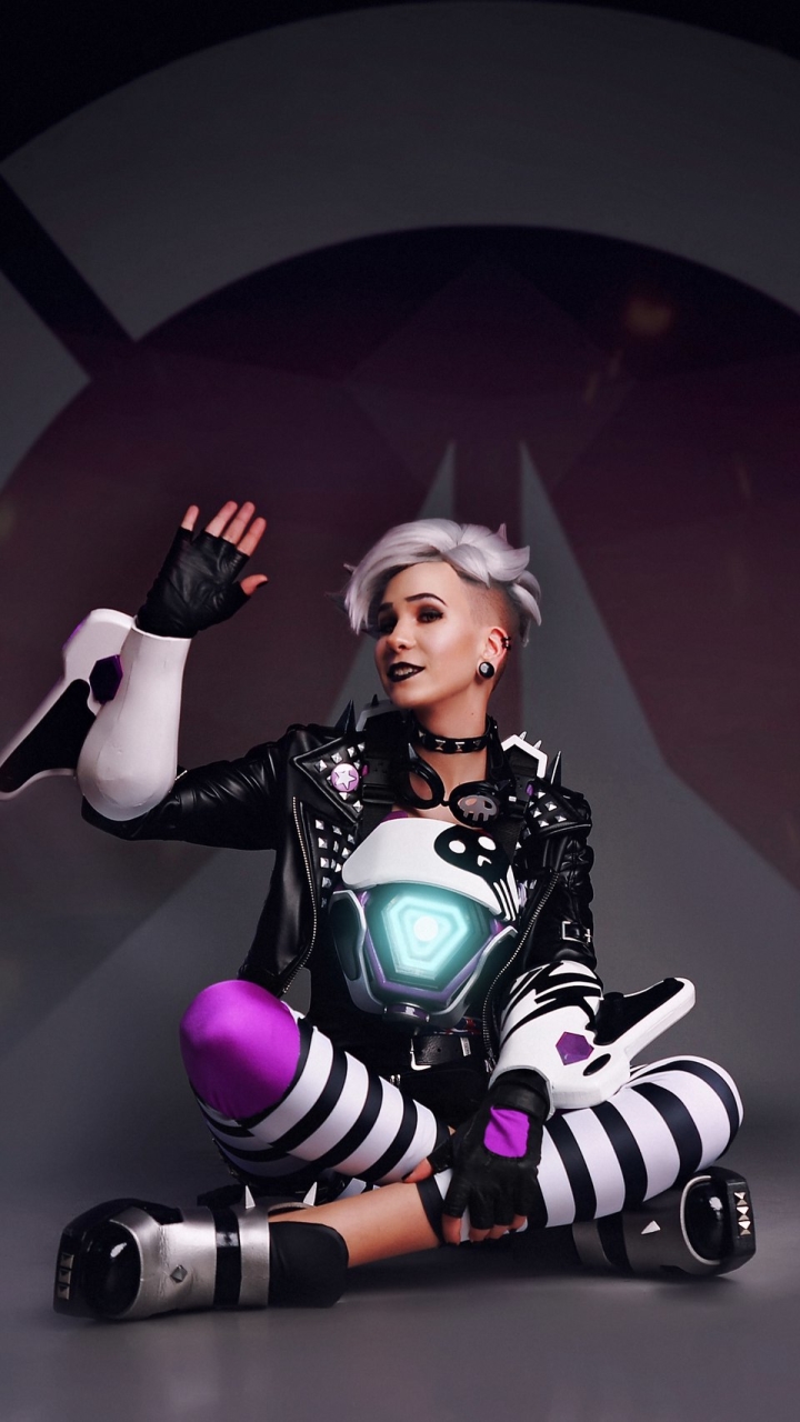 Handy-Wallpaper Frauen, Cosplay, Tracer (Overwatch) kostenlos herunterladen.