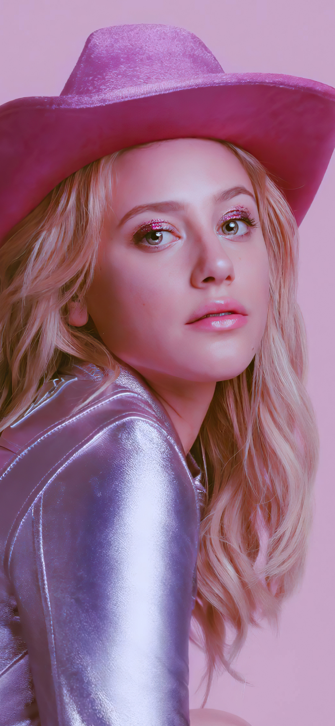 Download mobile wallpaper Blonde, Hat, American, Celebrity, Actress, Lili Reinhart for free.