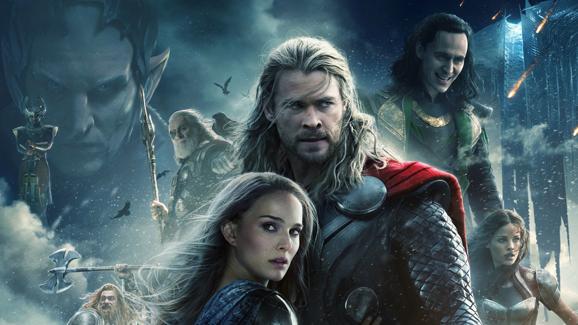 Handy-Wallpaper Natalie Portman, Filme, Thor, Chris Hemsworth, Thor The Dark Kingdom kostenlos herunterladen.