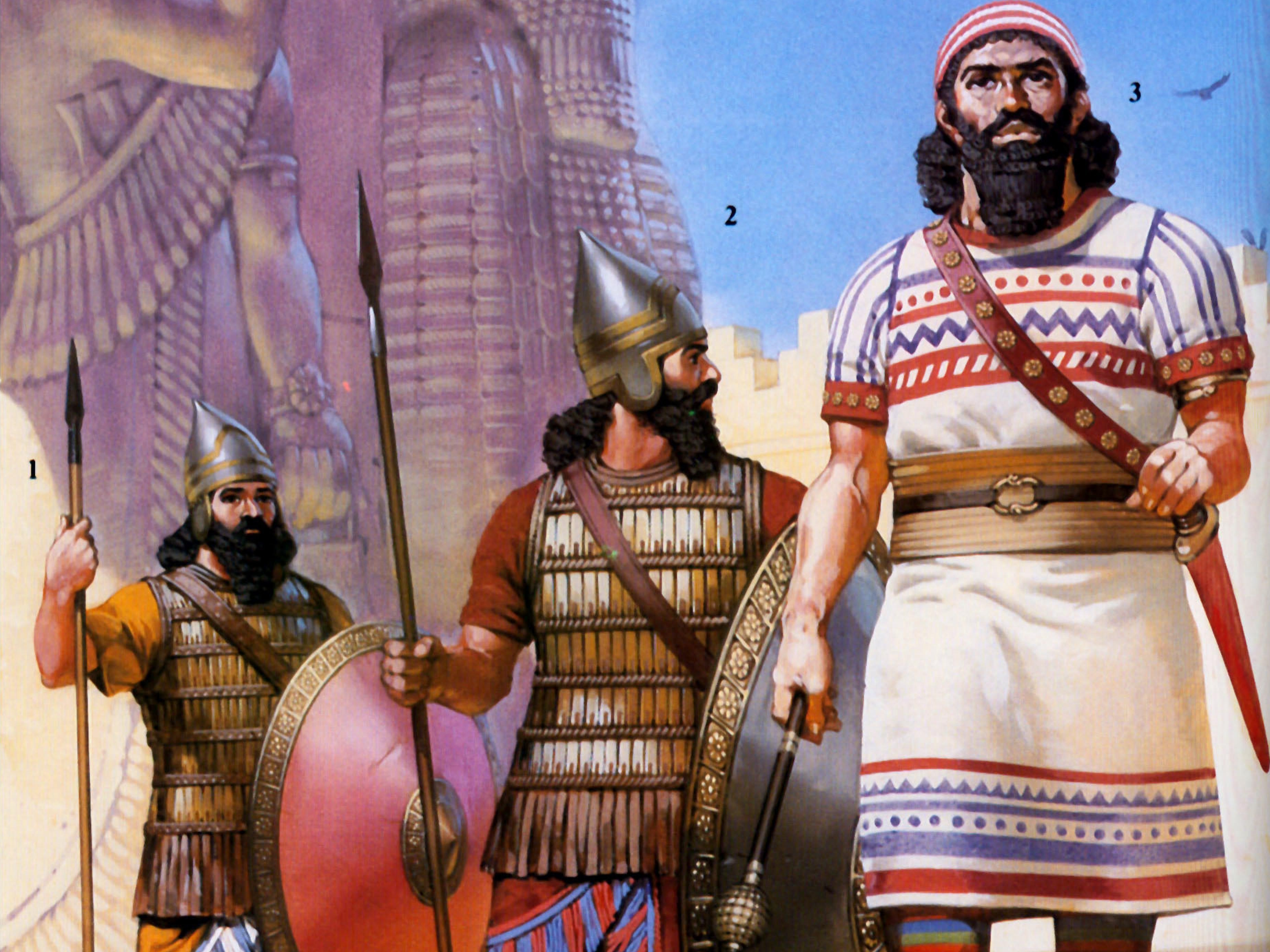 military, historic, assyrian soldier
