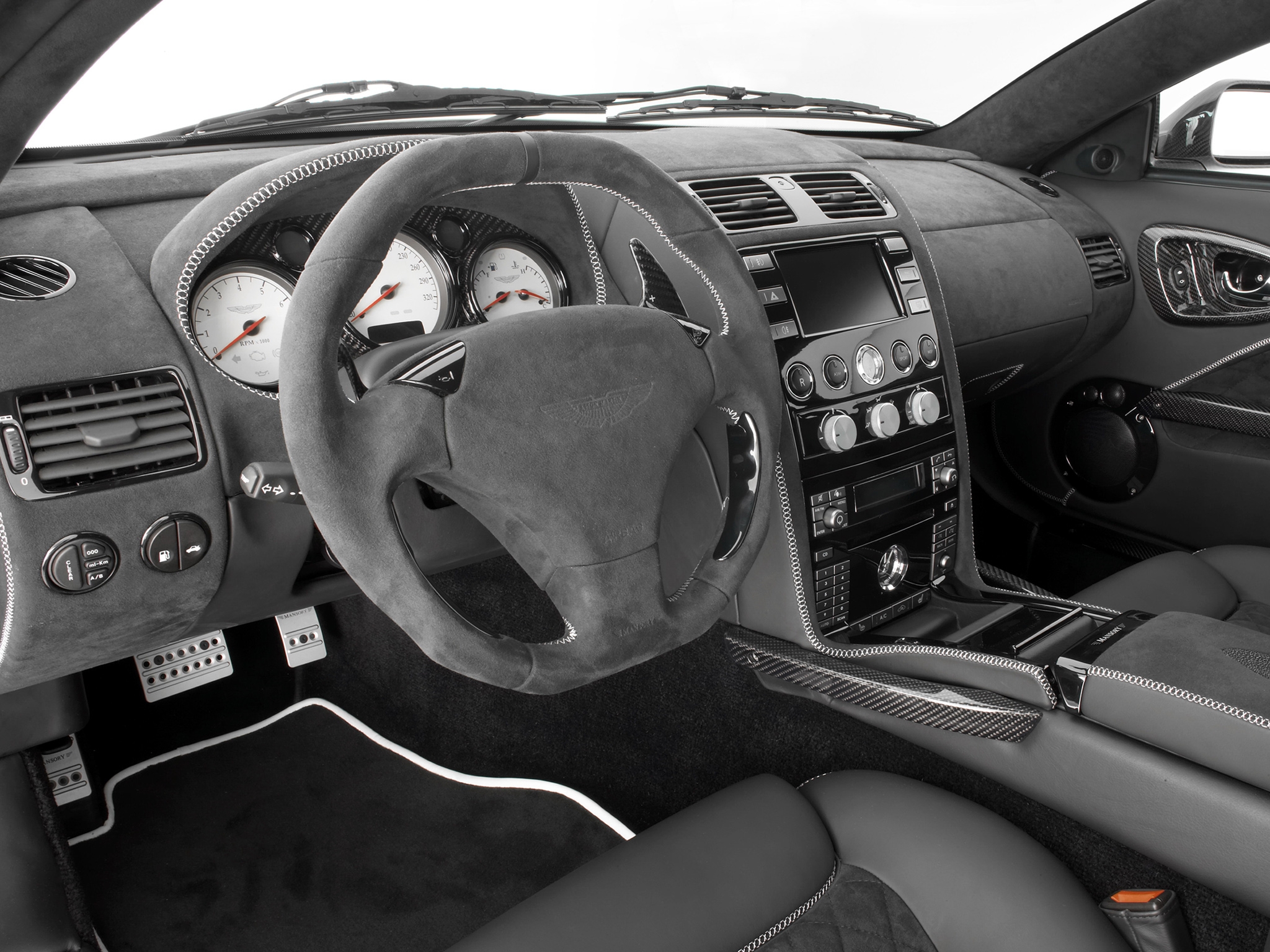 interior, aston martin, cars, 2005, steering wheel, rudder, salon, speedometer, vanquish