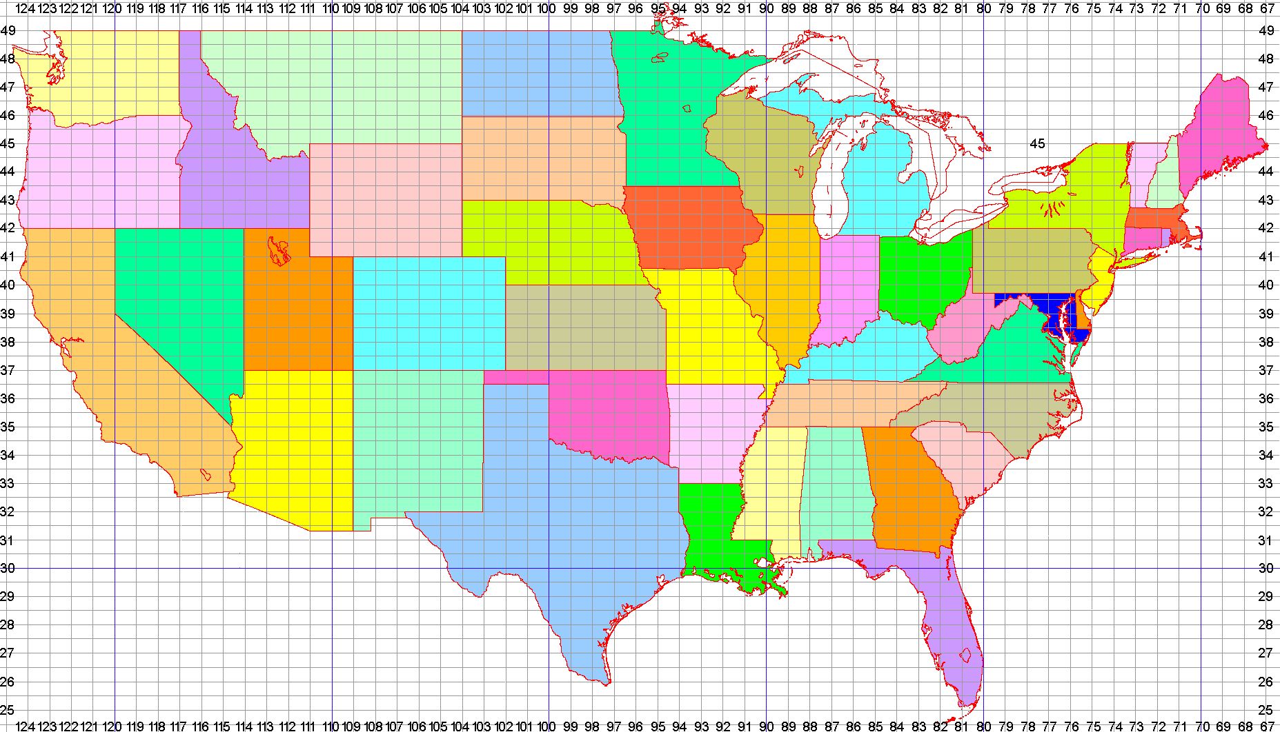 Скачать картинку Разное, Сша, Карта, Карта Сша, Карта Соединенных Штатов Америки в телефон бесплатно.