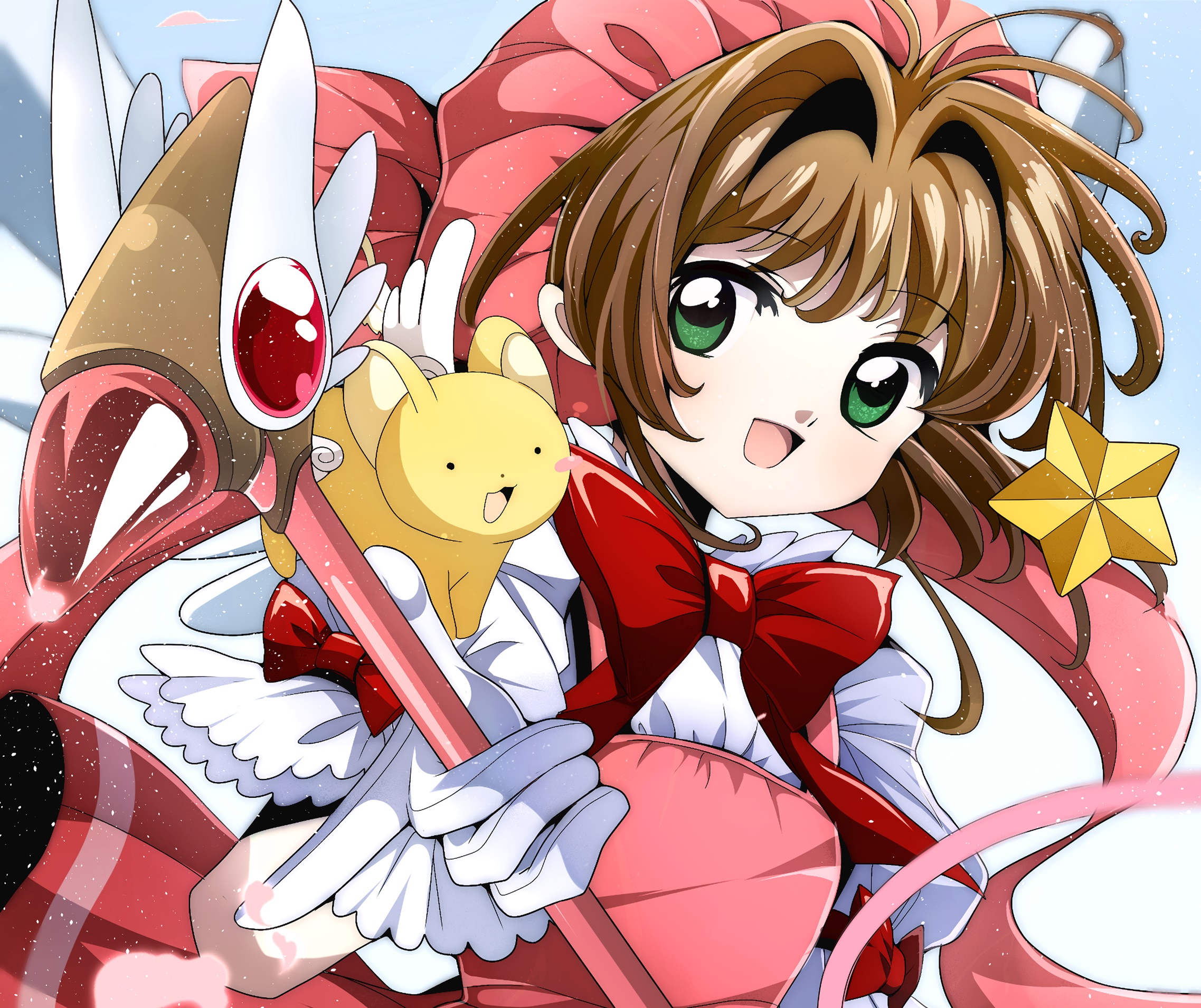 Descarga gratuita de fondo de pantalla para móvil de Animado, Sakura Cazadora De Cartas, Sakura Kinomoto, Keroberos (Card Captor Sakura).