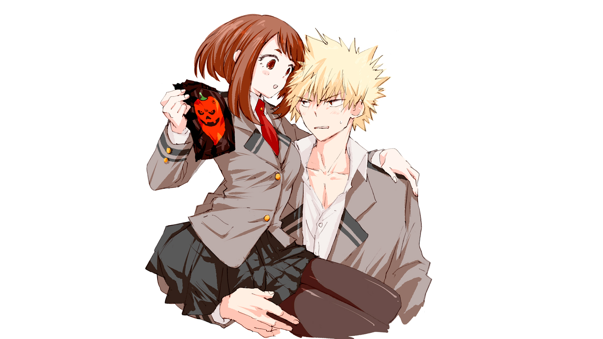 Baixar papel de parede para celular de Anime, Katsuki Bakugou, Minha Academia De Heróis, Ochaco Uraraka gratuito.