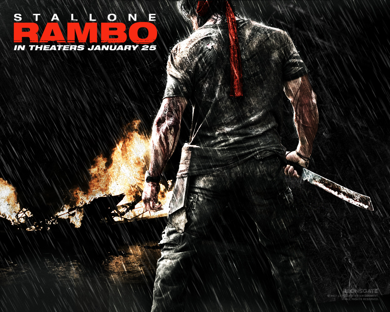 Laden Sie John Rambo HD-Desktop-Hintergründe herunter