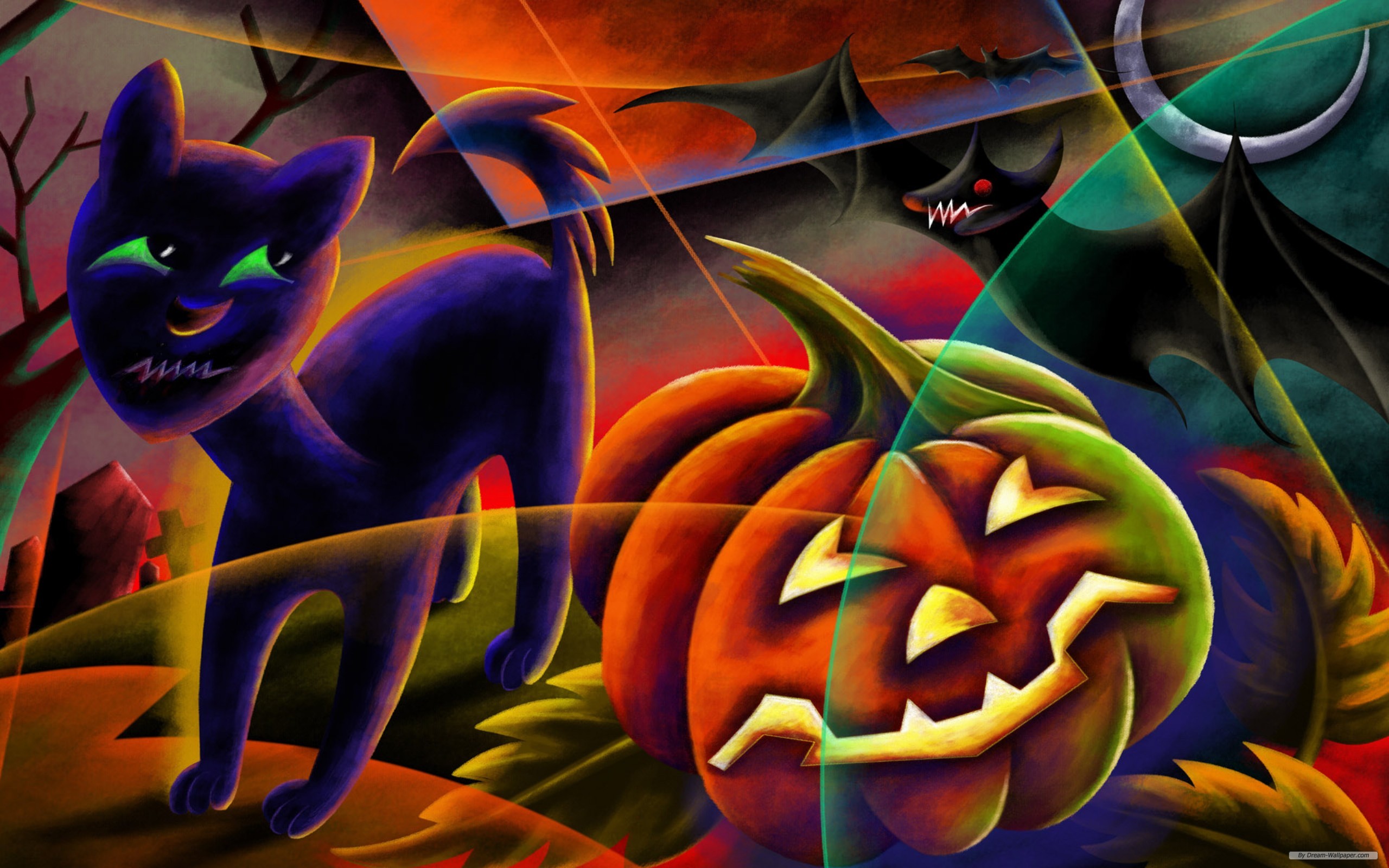 halloween, holiday, cat, weird desktop HD wallpaper
