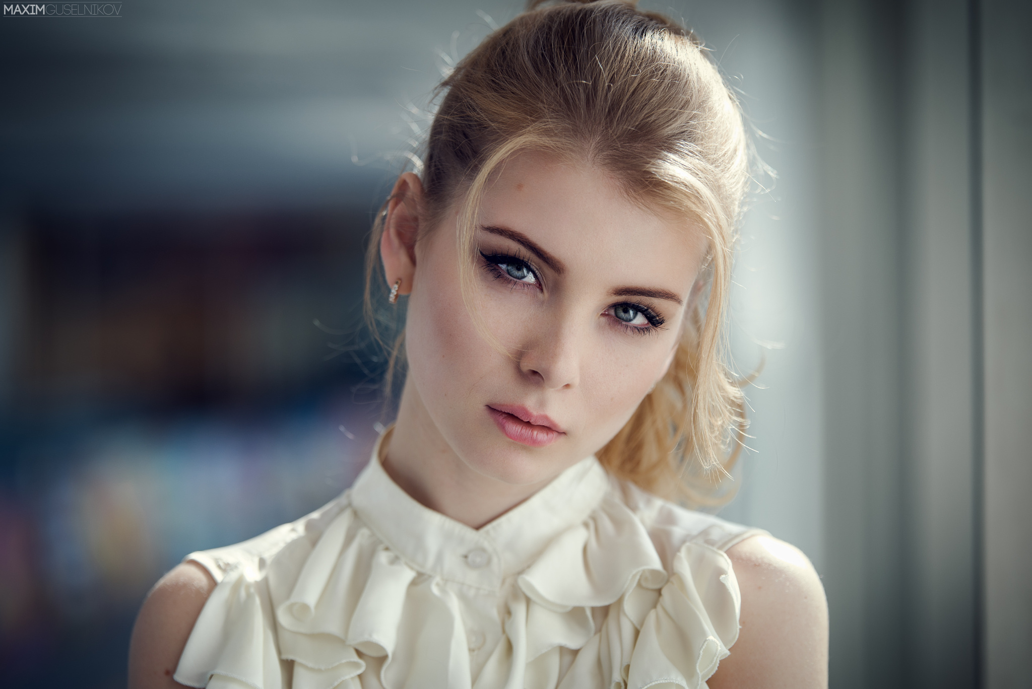 Free download wallpaper Blonde, Model, Women, Blue Eyes on your PC desktop