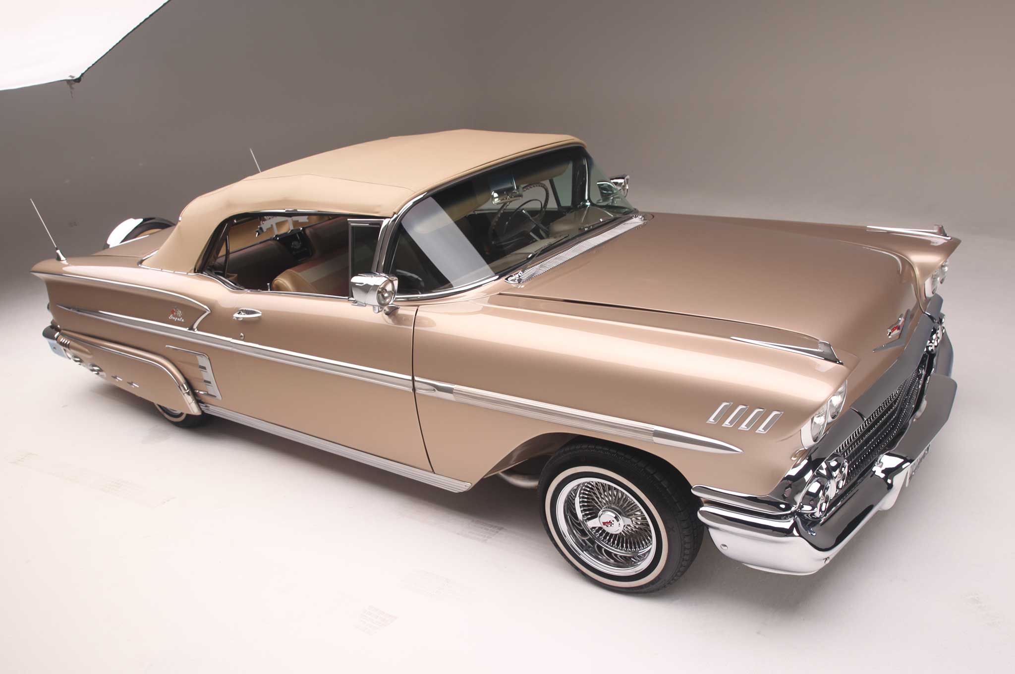 392725 descargar fondo de pantalla vehículos, chevrolet impala, 1958 chevrolet impala, lowrider, coche musculoso, chevrolet: protectores de pantalla e imágenes gratis