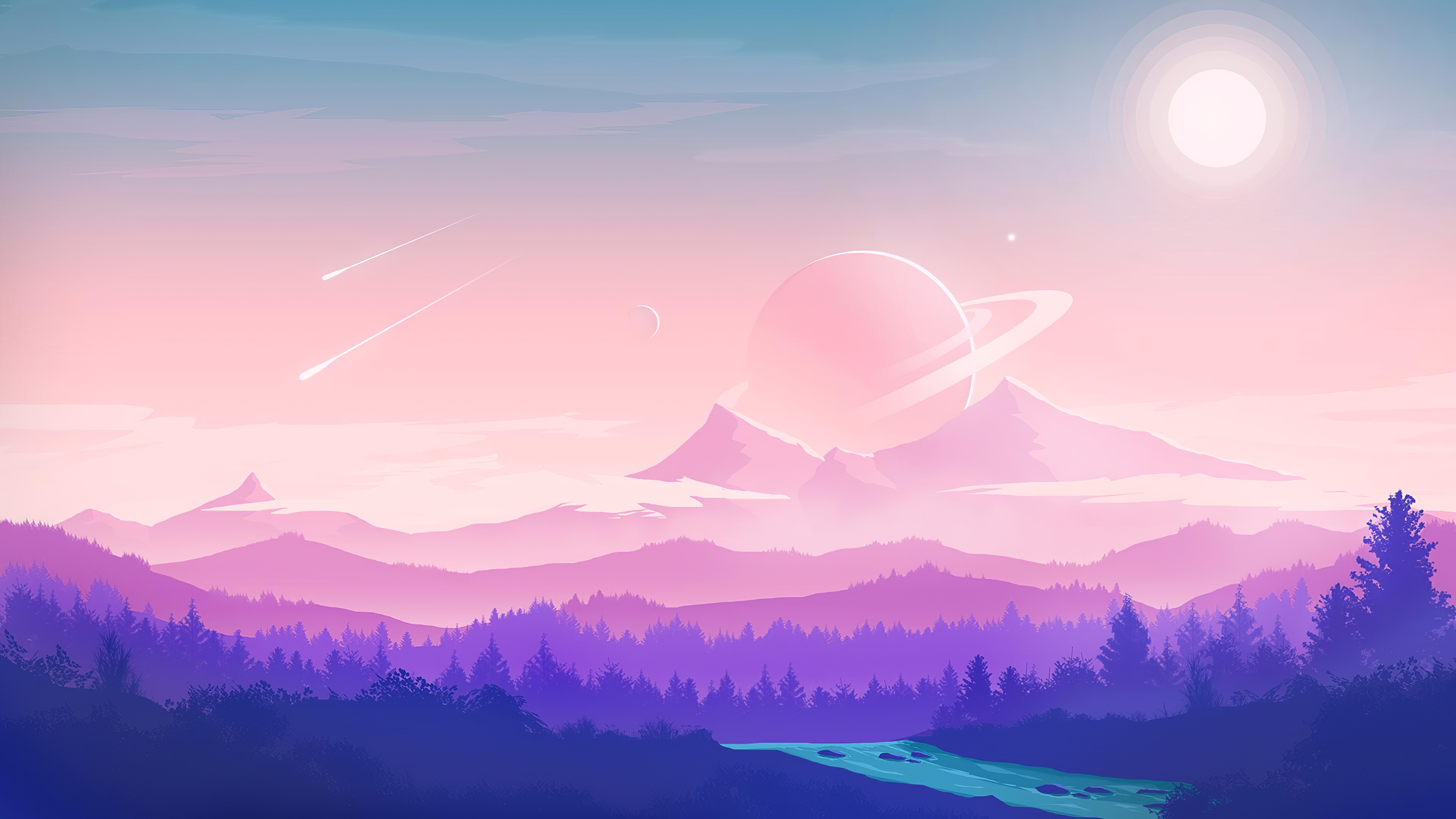 Handy-Wallpaper Landschaft, Planet, Gebirge, Science Fiction kostenlos herunterladen.