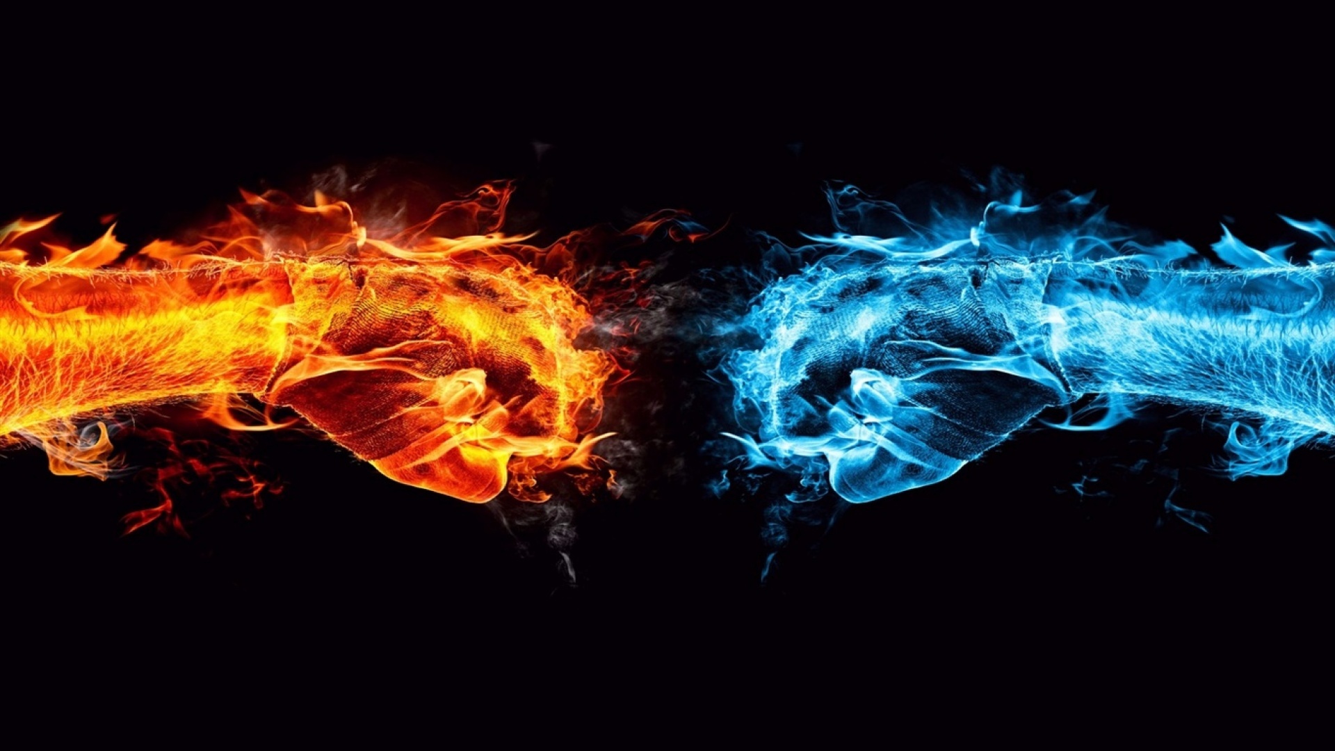 Free download wallpaper Fire, Ice, Background, Fantasy on your PC desktop