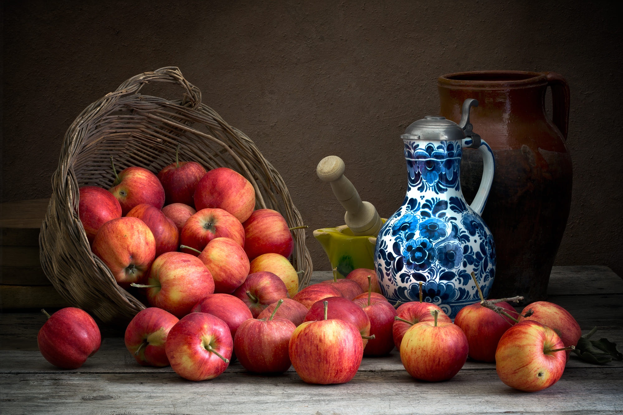 Téléchargez gratuitement l'image Nourriture, Pomme, Fruit, Vase, Corbeille, Nature Morte, Des Fruits sur le bureau de votre PC