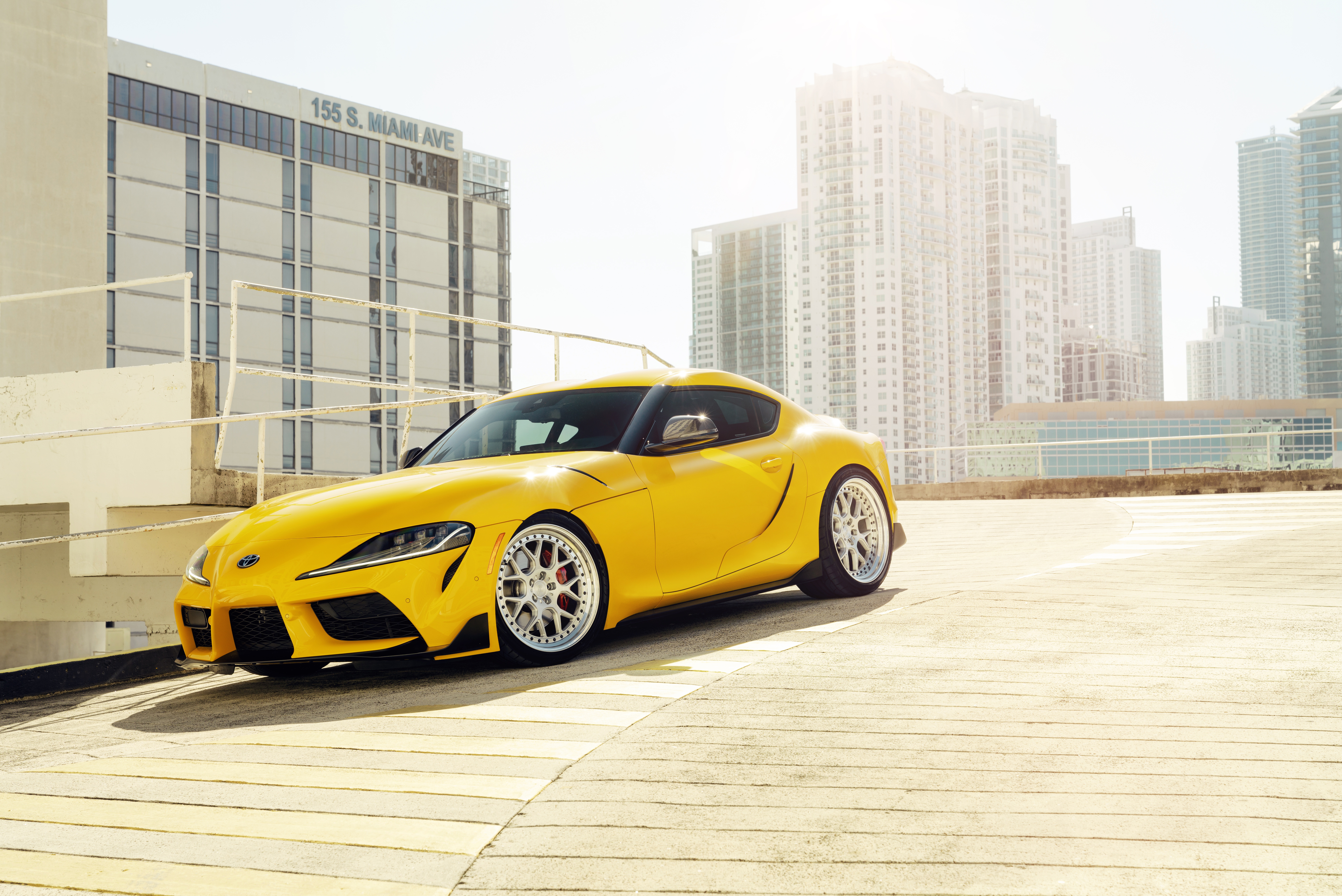 Download mobile wallpaper Toyota, Car, Vehicles, Grand Tourer, Yellow Car, Toyota Gr Supra for free.