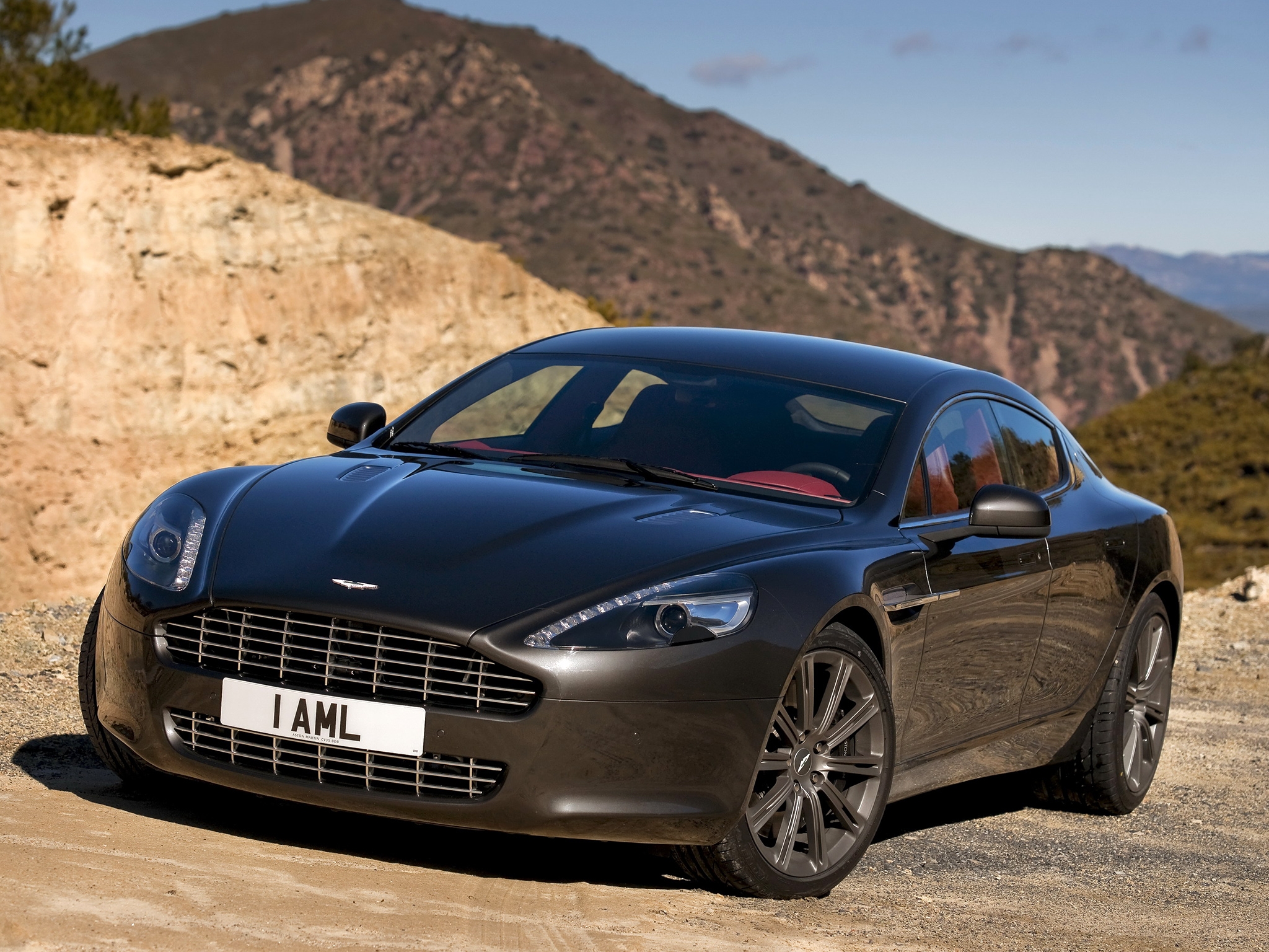 Free download wallpaper Auto, Nature, 2009, Rapide, Aston Martin, Front View, Cars on your PC desktop