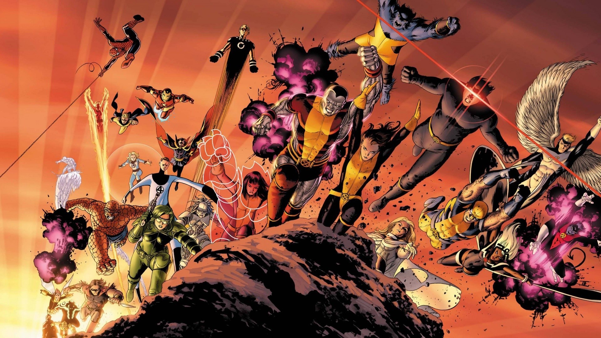 Популярные заставки и фоны Супергерои Marvel В «Войне Драгоценных Камней» на компьютер