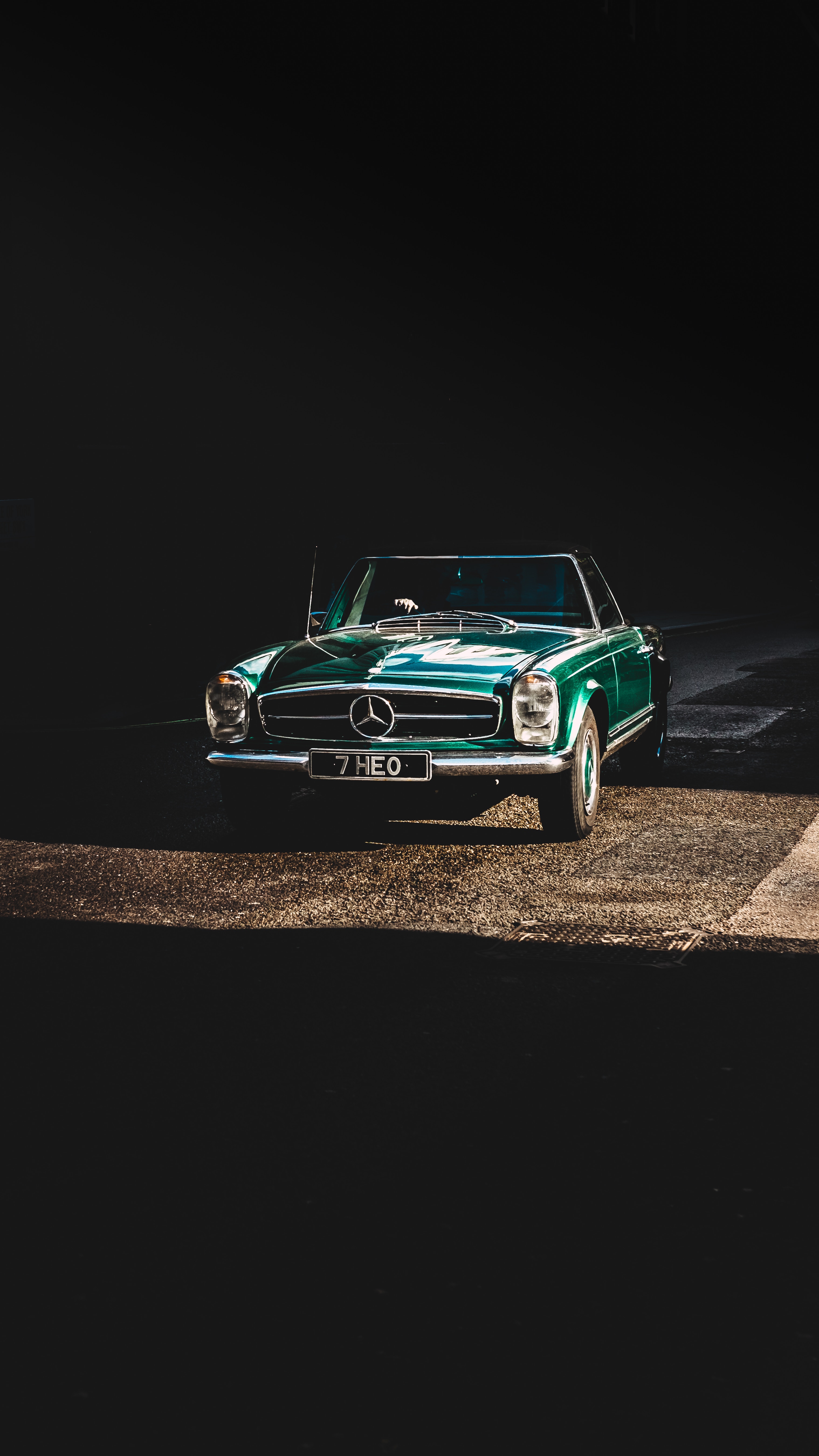 Download mobile wallpaper Shadow, Retro, Auto, Cars, Front View for free.