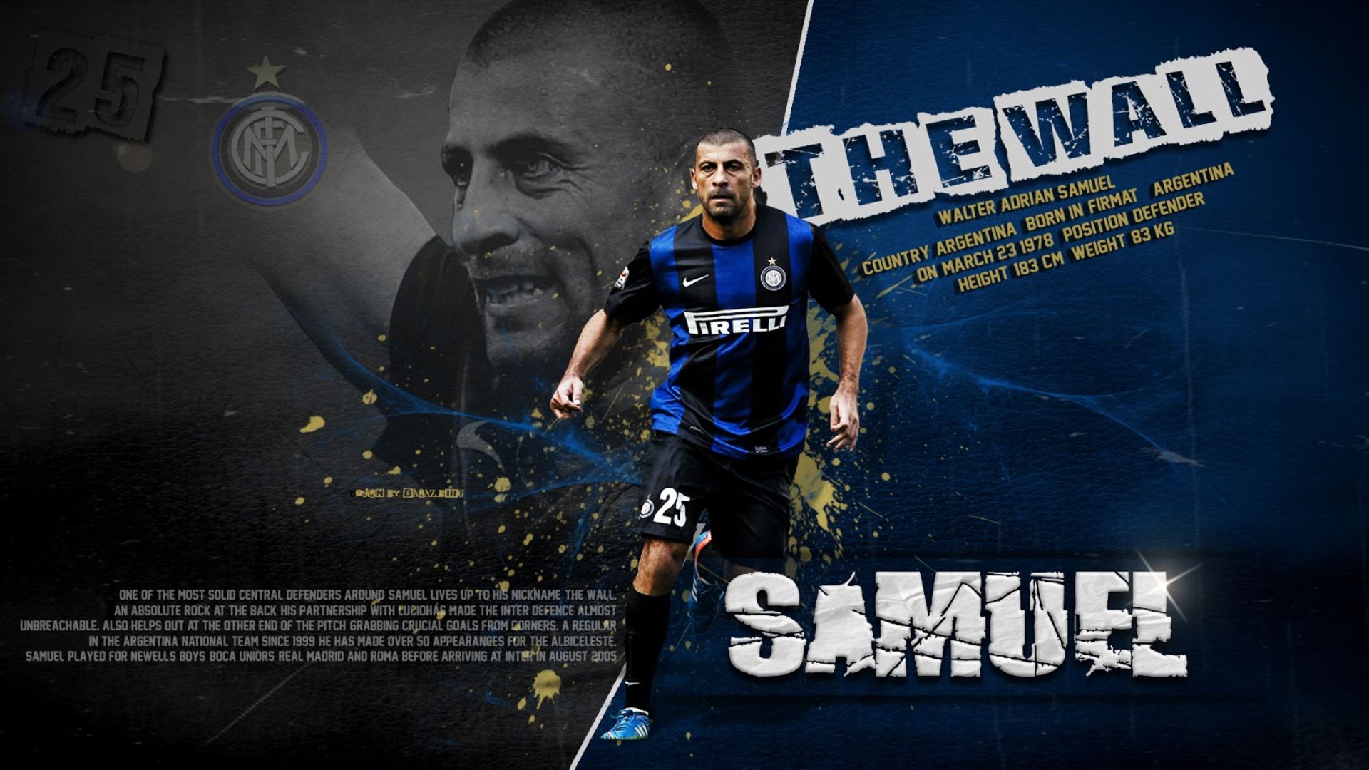 Download mobile wallpaper Sports, Soccer, Inter Milan, Walter Samuel for free.