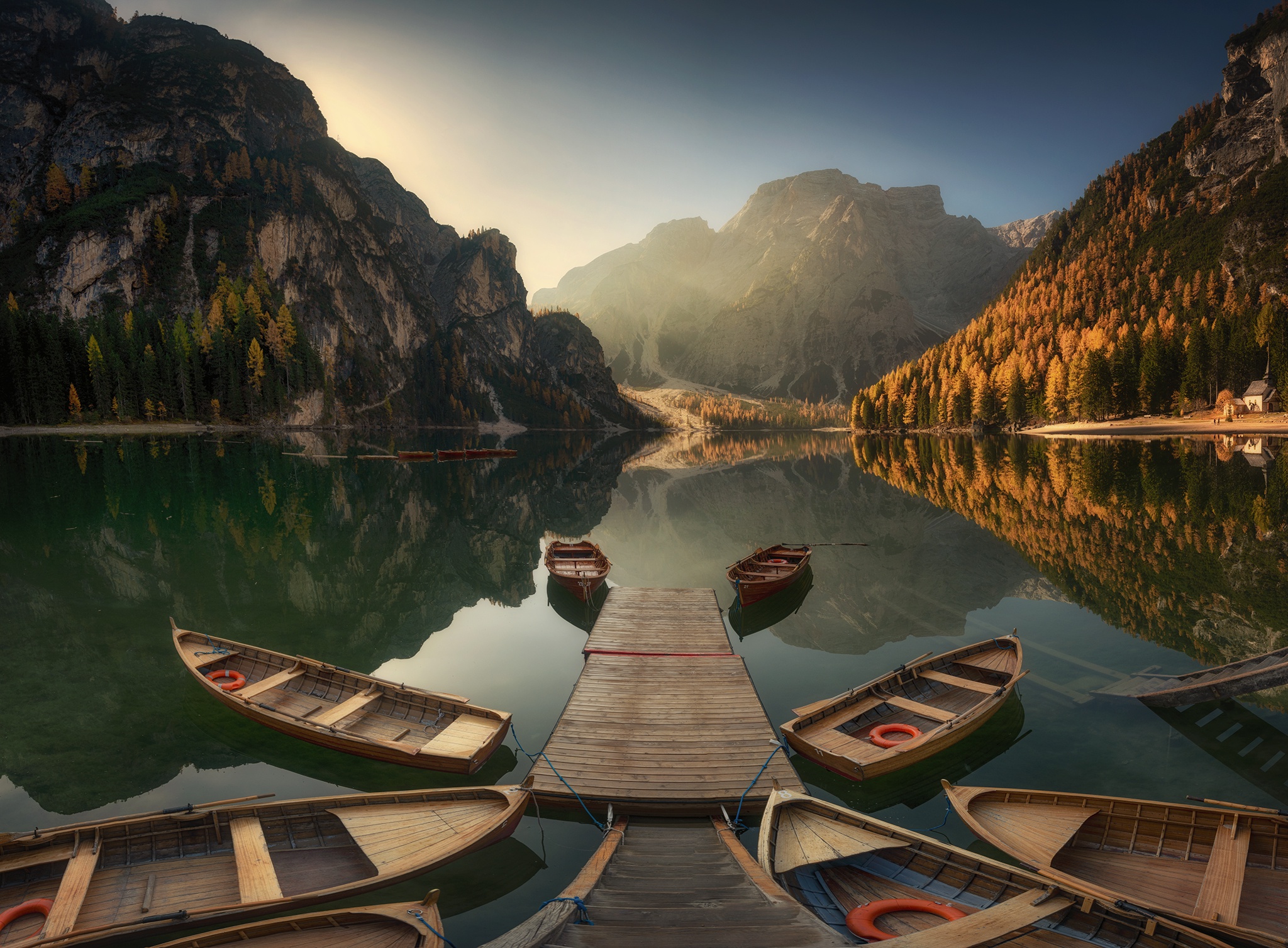 Free download wallpaper Lake, Reflection, Boat, Vehicles on your PC desktop