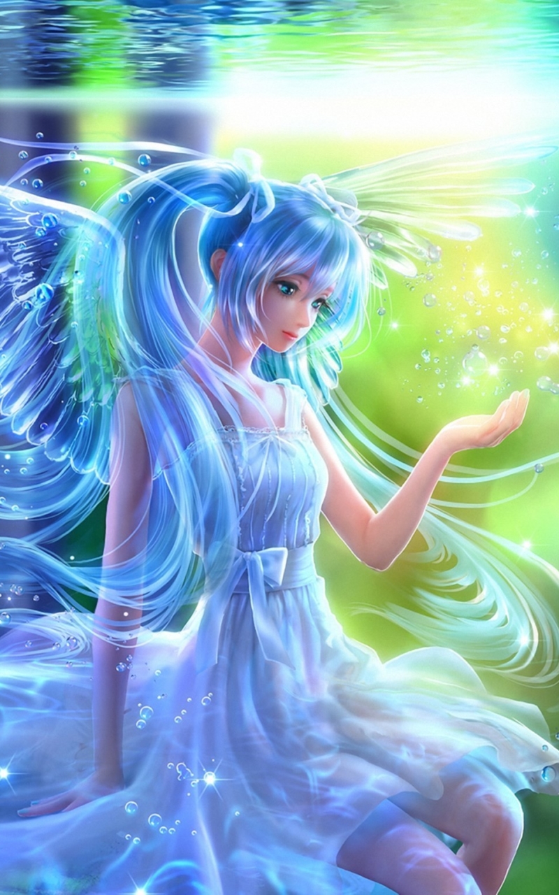 Handy-Wallpaper Vocaloid, Blaue Haare, Hatsune Miku, Animes kostenlos herunterladen.