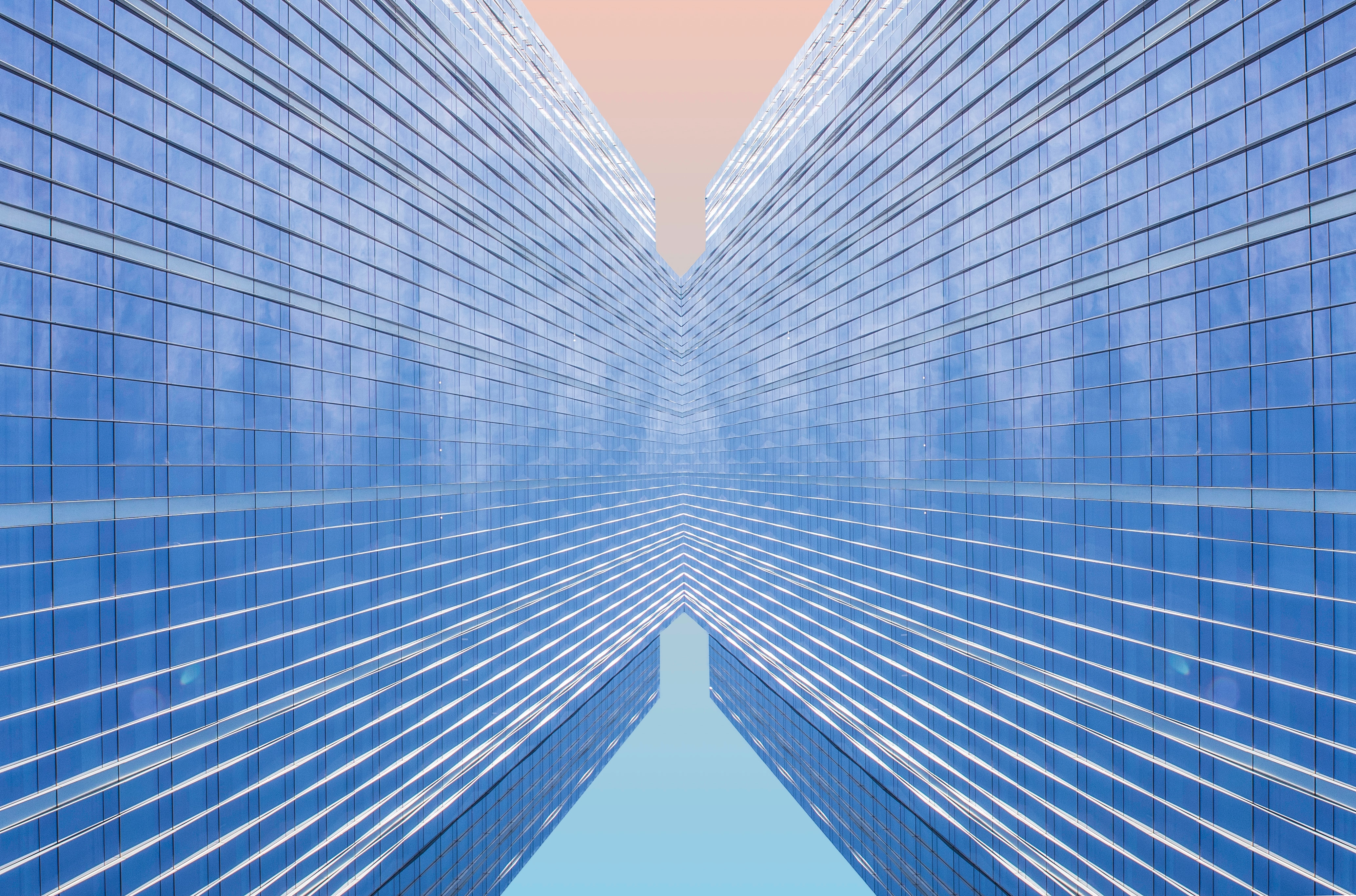 Download mobile wallpaper Reflection, Building, Architecture, Minimalism for free.