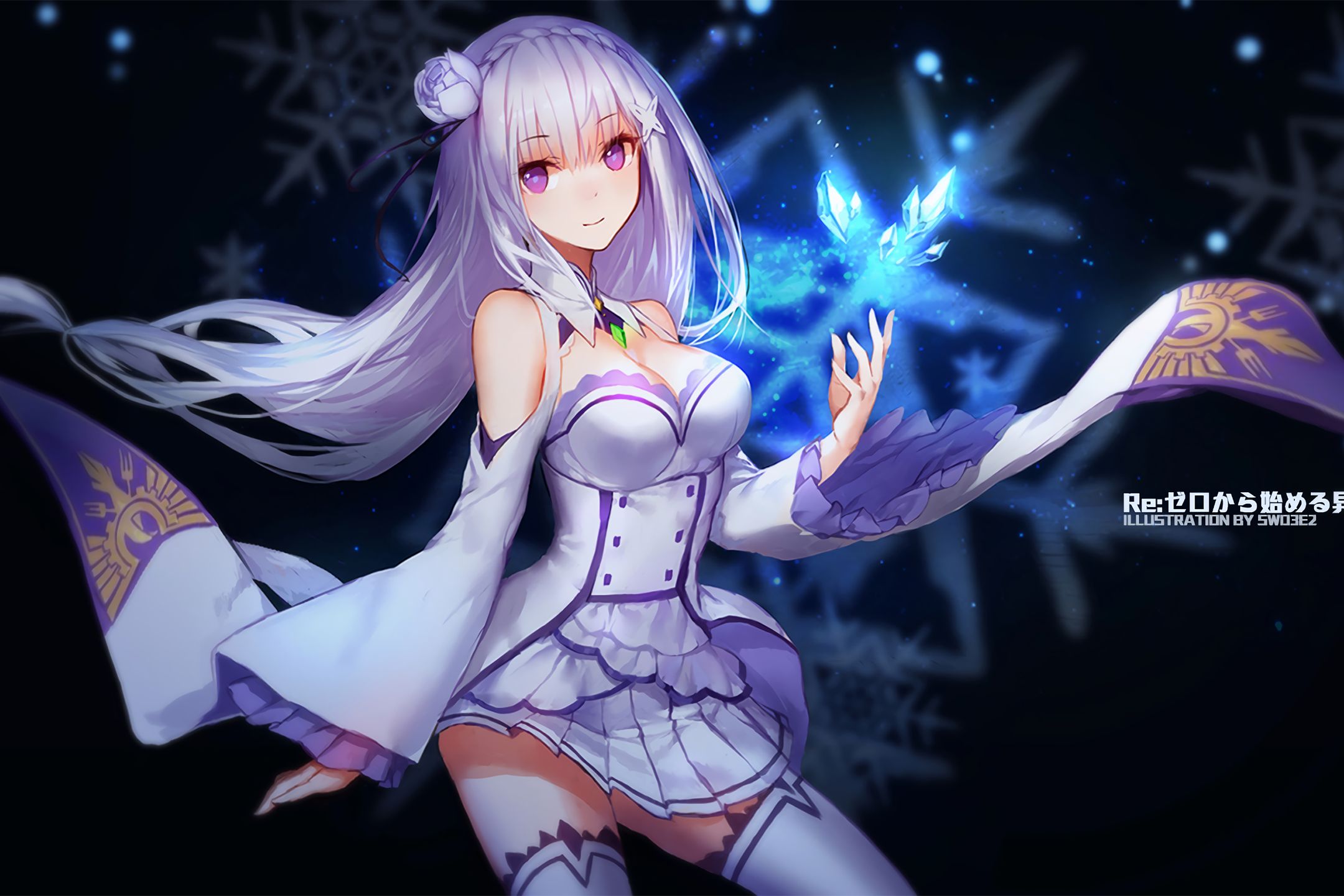 Baixe gratuitamente a imagem Anime, Vestido Branco, Emília (Re:zero), Re:zero Começando A Vida Em Outro Mundo na área de trabalho do seu PC