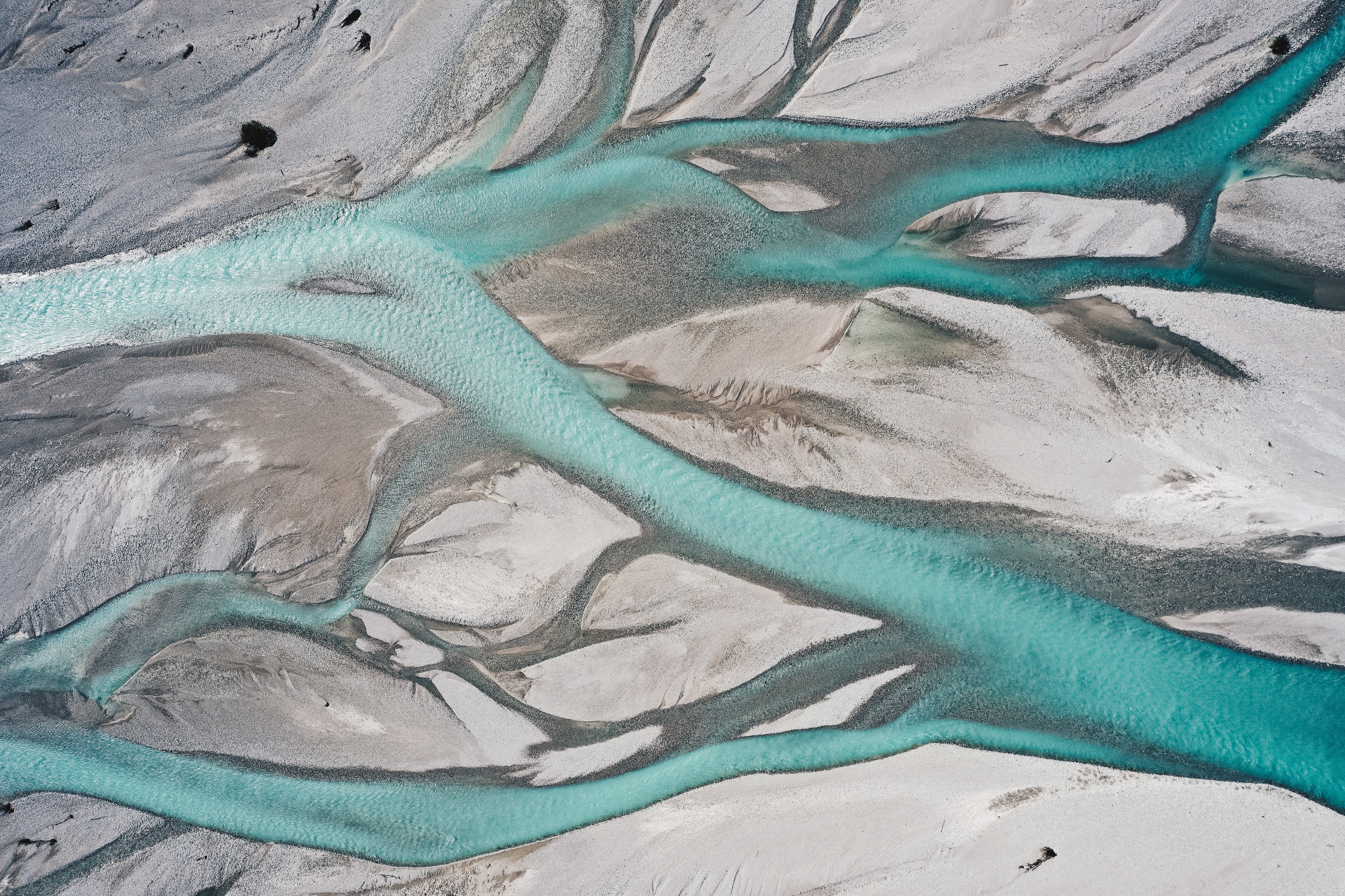 nature, rivers, view from above, relief, branching, deserted, ramified
