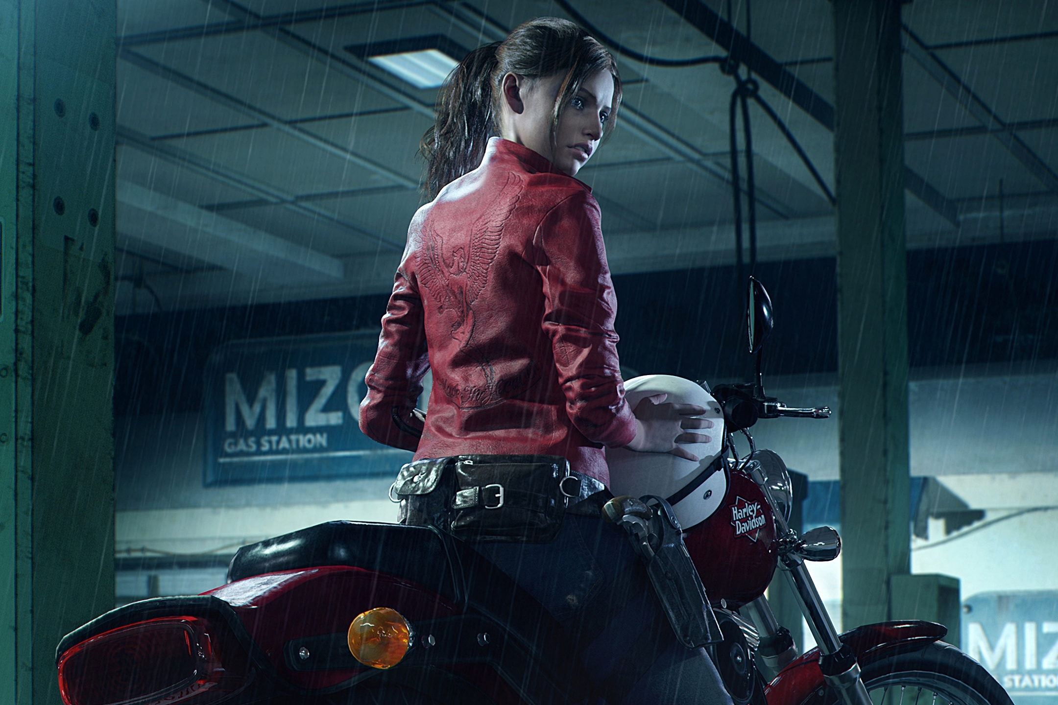 Descarga gratuita de fondo de pantalla para móvil de Harley Davidson, Videojuego, Claire Redfield, Residente Demoníaco, Resident Evil 2 (2019).