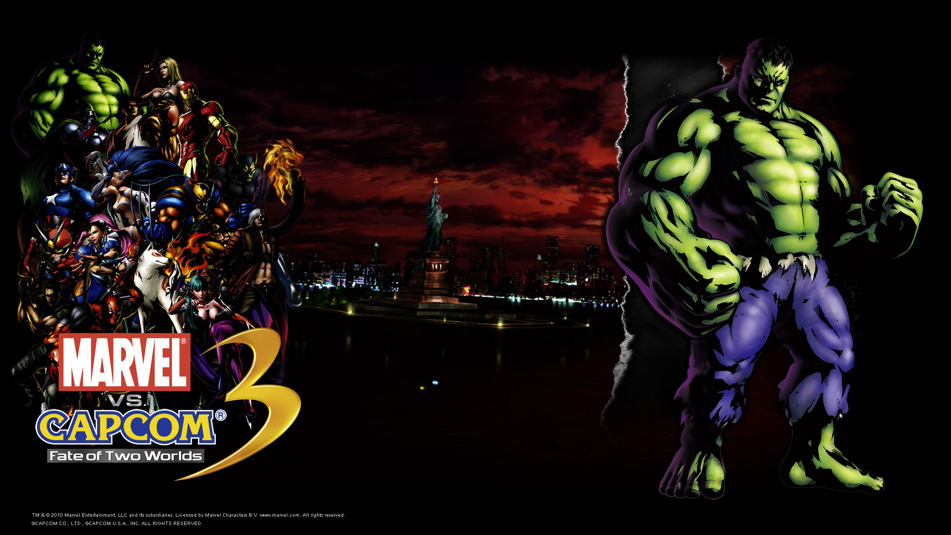 video game, marvel vs capcom 3: fate of two worlds, amaterasu, captain america, hulk, iron man, marvel vs capcom, wolverine