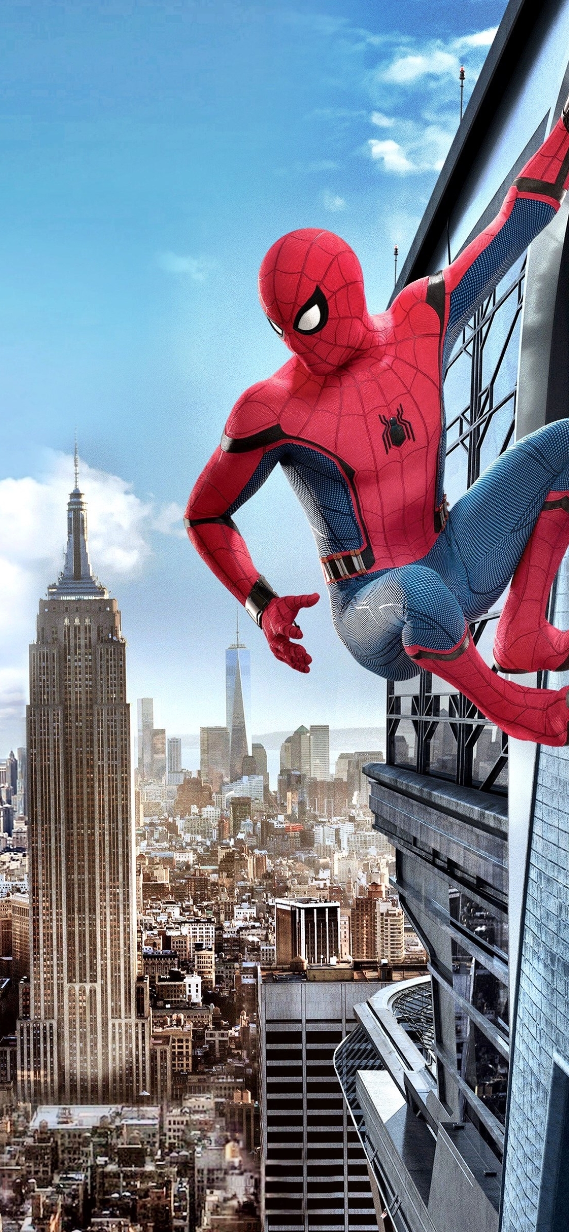 wallpapers empire state building, movie, spider man: homecoming, new york, spider man, tom holland, building