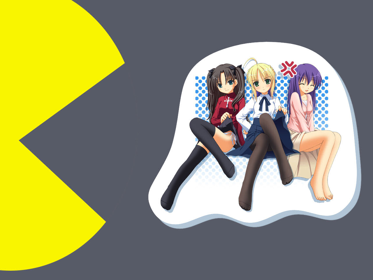 Laden Sie das Animes, Säbel (Fate Serie), Fate/stay Night, Rin Tohsaka, Sakura Matou-Bild kostenlos auf Ihren PC-Desktop herunter