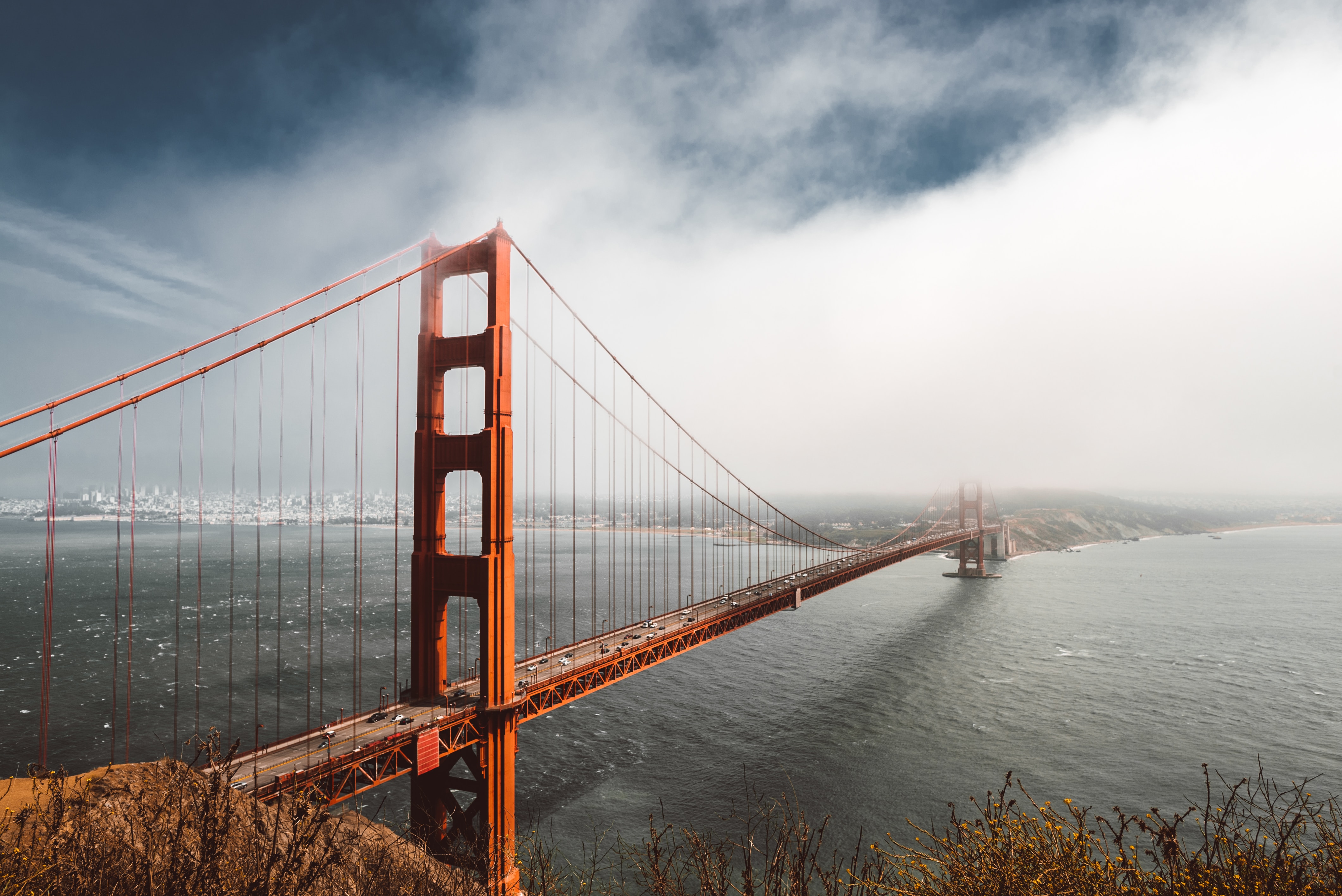 PCデスクトップに橋, ブリッジ, サンフランシスコ, ゴールデンゲート, マンメイド画像を無料でダウンロード