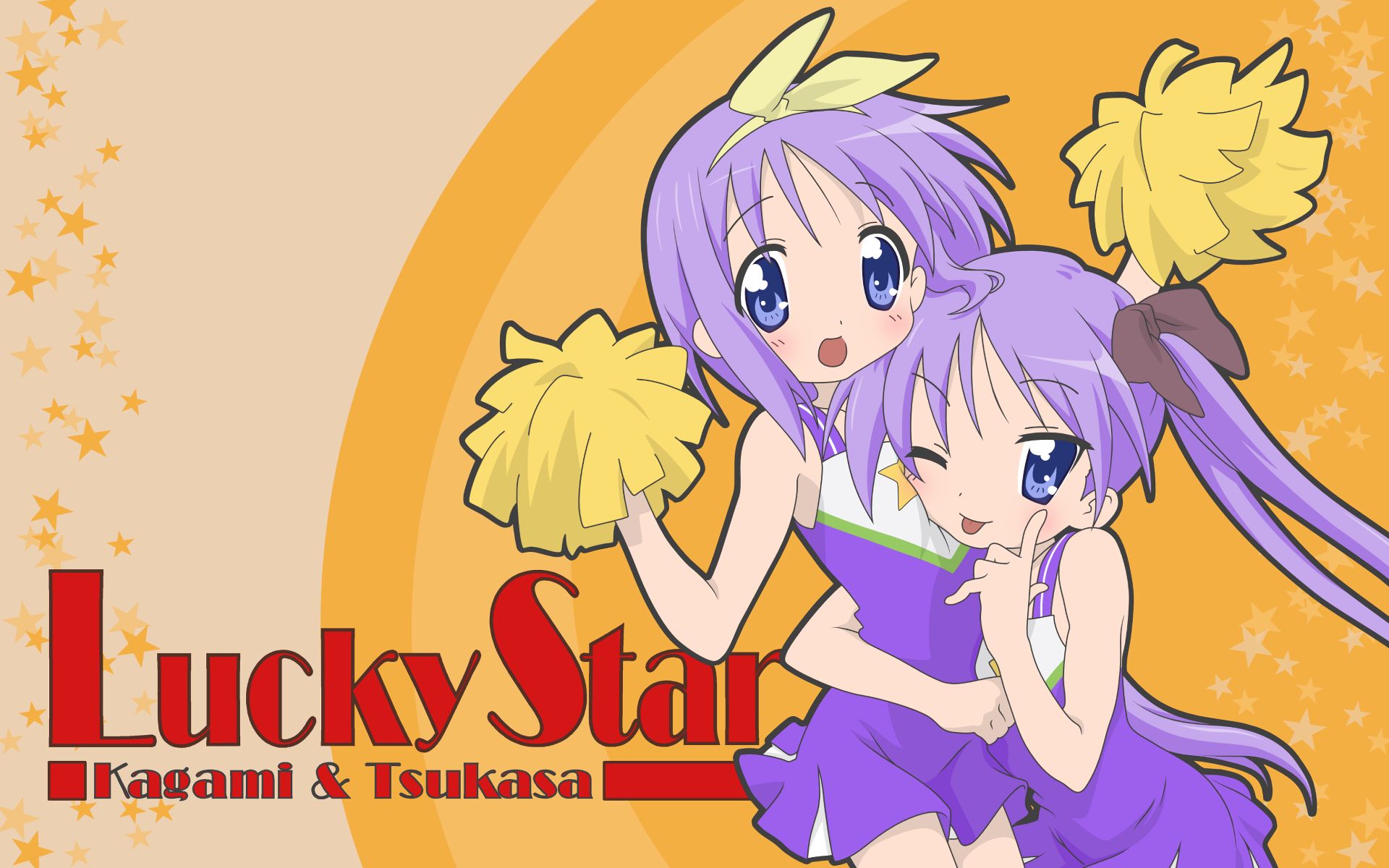 Téléchargez gratuitement l'image Animé, Lucky Star, Kagami Hiiragi, Tsukasa Hiiragi sur le bureau de votre PC