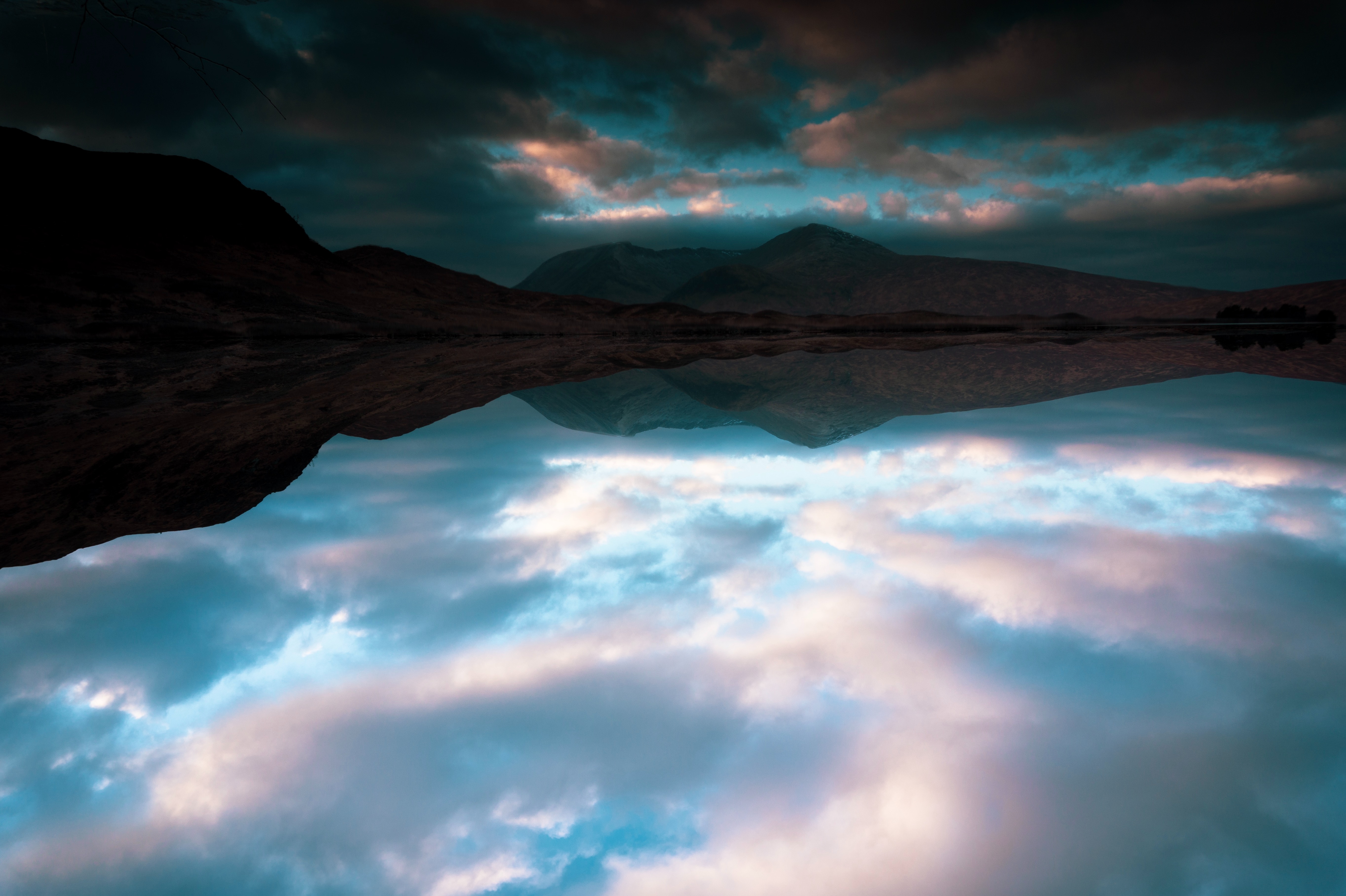 Download mobile wallpaper Clouds, Reflection, Mountains, Nature, Lake, Landscape for free.