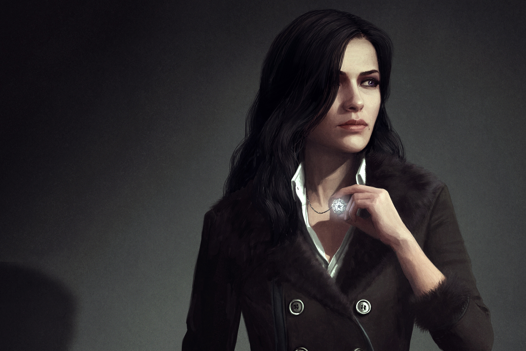 Free download wallpaper Video Game, Black Hair, Purple Eyes, The Witcher, The Witcher 3: Wild Hunt, Yennefer Of Vengerberg on your PC desktop