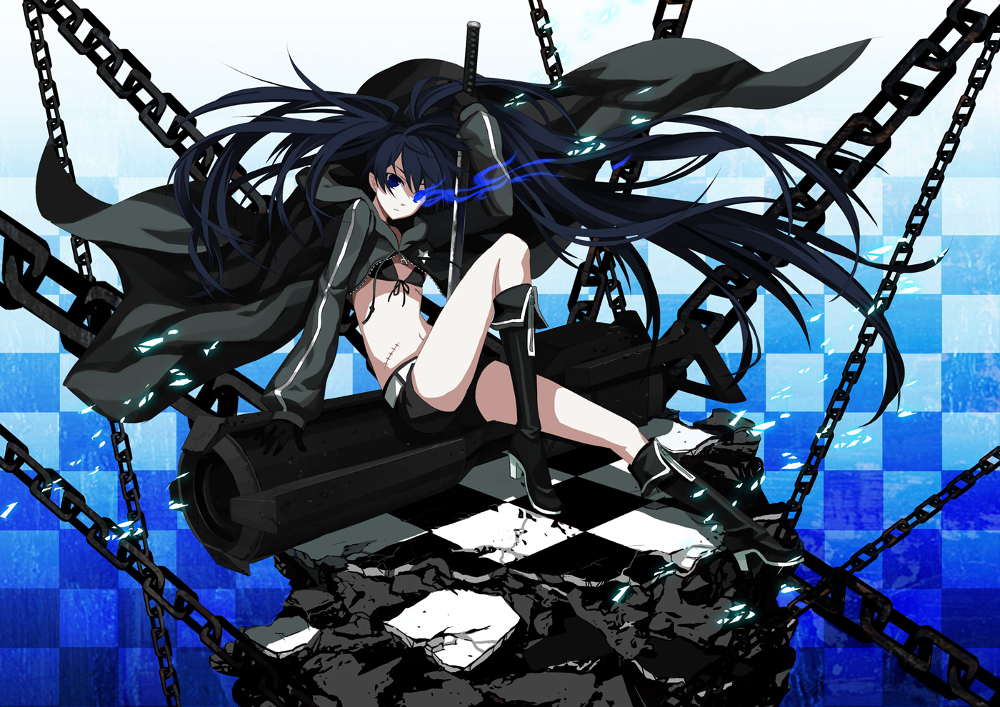 Free download wallpaper Anime, Black Rock Shooter on your PC desktop