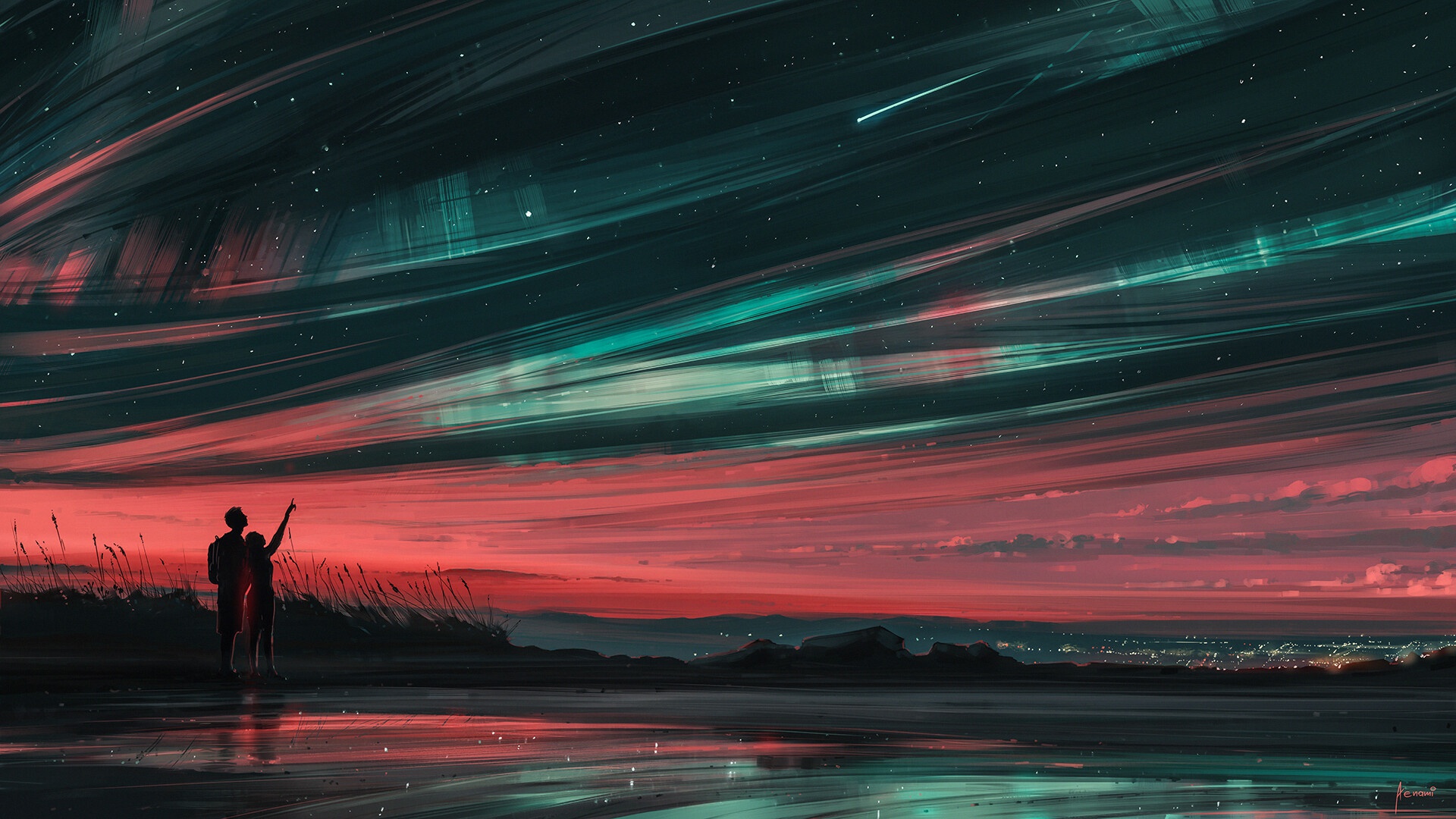 Free download wallpaper Night, Human, Artistic on your PC desktop